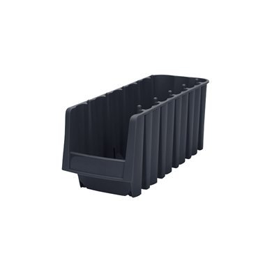 Akrobin 8-Pack Black Plastic Storage Bins 11.875