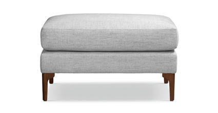 Mateo Fabric Ottoman - Modern Storage Footrest Pouf, Soft Upholstered Bench for Living Room, Bedroom & Nursery - Perfect for Extra Seating, Relaxing & Home Decor