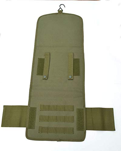 Tactical MOLLE Toiletry Bag for Camping & Travel - Durable Military Wash Kit with Pouch Organizer - OD Green - Perfect for Outdoor Adventures, Hiking & Survival Gear