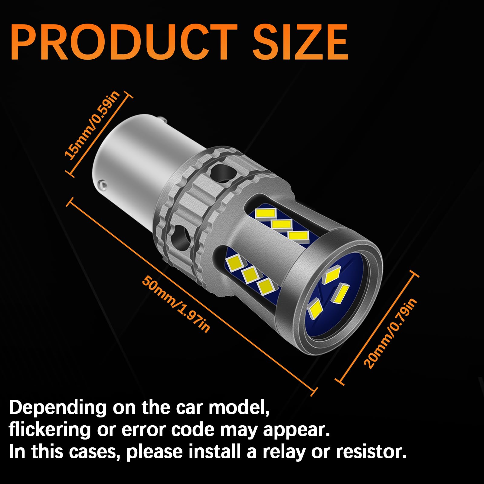 Fenikso 1156 Reverse Light Bulbs 10 Pack - Super White BA15S 1003 1141 7506 P12W 1156A LED Replacement Bulbs for Car, Camper, Truck - Backup, Turn Signal, Parking, Tail, Interior, DRL Lights - Perfect for Night Driving & Vehicle Safety