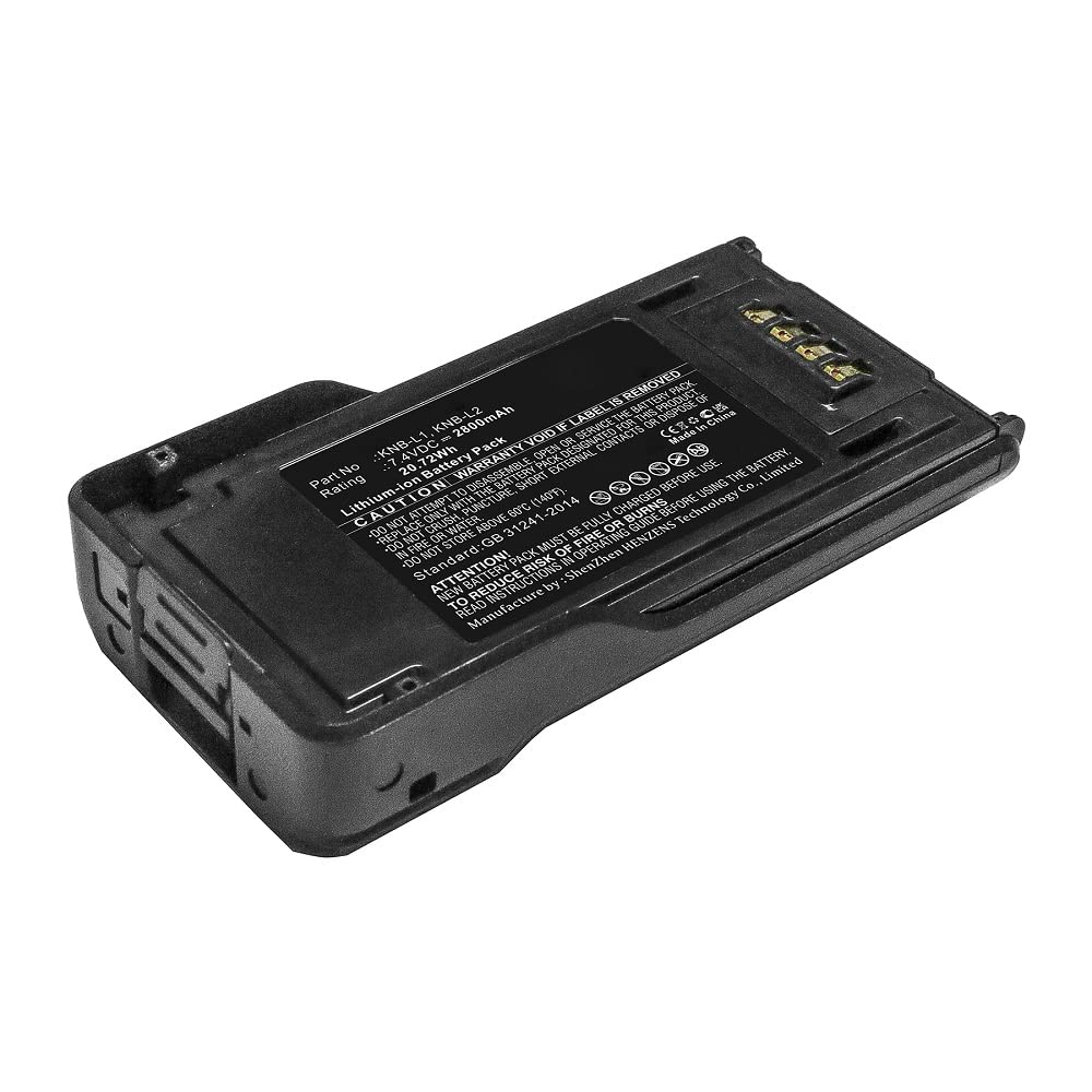 Synergy Digital 2-Way Radio Battery - 2800mAh Li-ion Replacement for Kenwood KNB-N4 & KNB-L1 | 7.4V High Capacity Walkie Talkie Battery | Perfect for Construction, Security & Outdoor Adventures