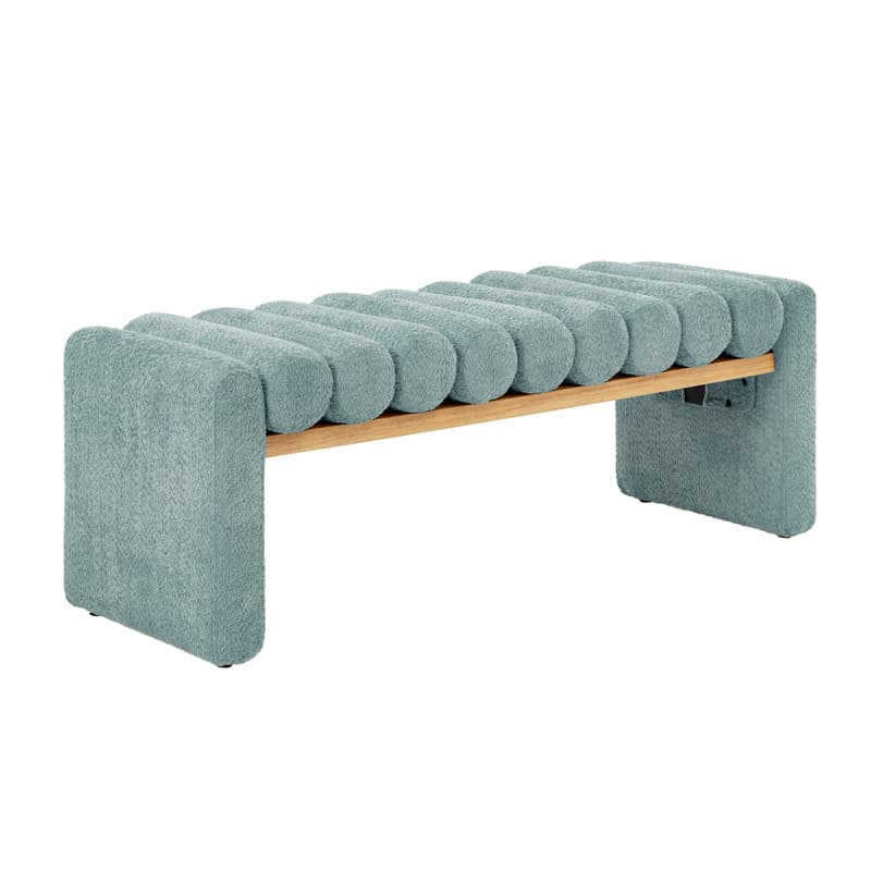 Modern Functional Bench with Solid Wood Seat Frame - Stylish Entryway, Living Room, or Bedroom Seating - Durable & Comfortable for Home Decor