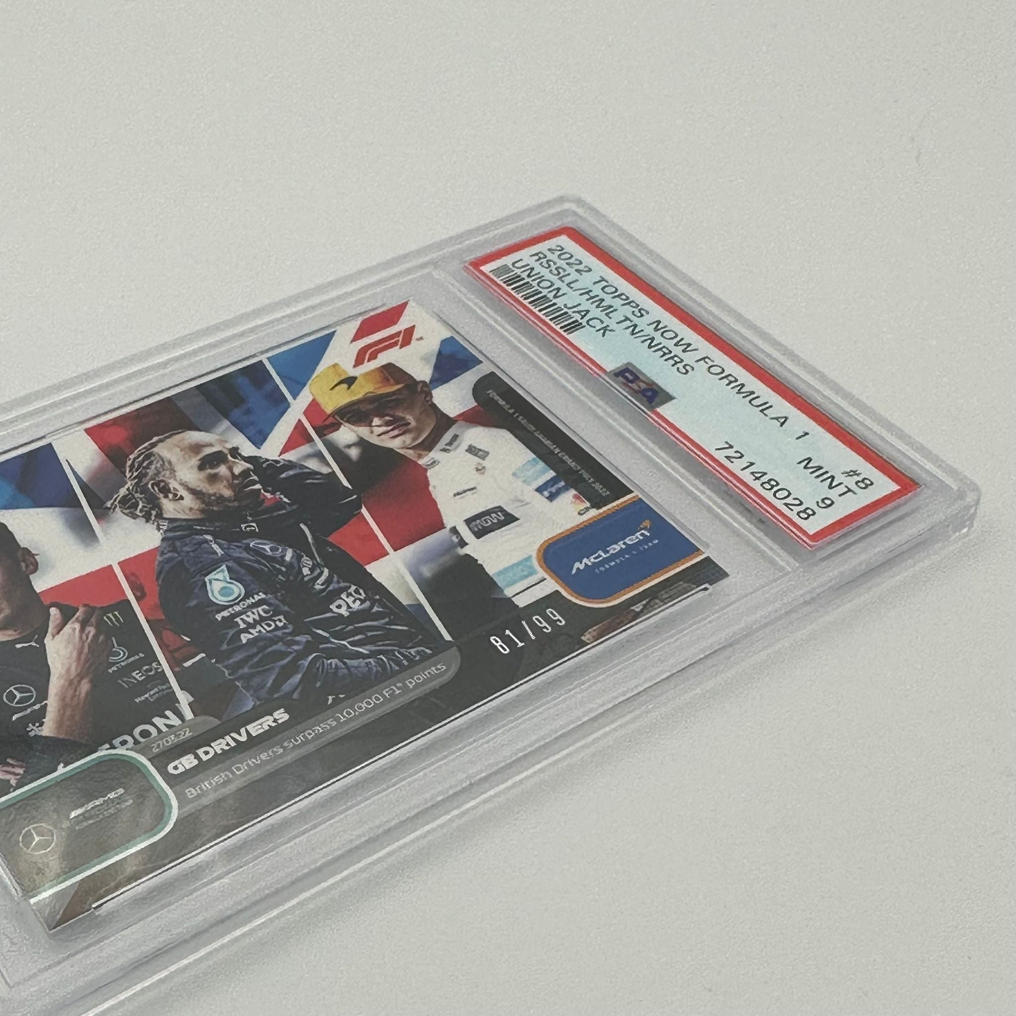 PSA 9 Graded 81/99 Union Jack British Drivers Surpass 10,000 Points #008 - Rare Collectible Card for Sports Memorabilia & Trading Card Enthusiasts