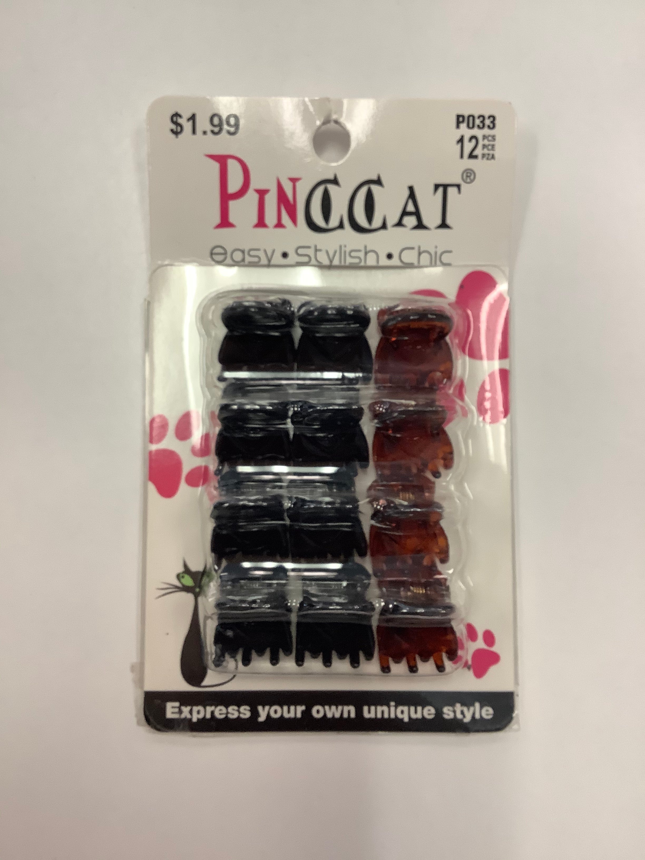 PINCCAT #P033 Mini Hair Clips - Small Hair Clamps for Women & Girls, Cute Hair Accessories for Kids, Teens & Adults - Perfect for School, Parties & Daily Styling