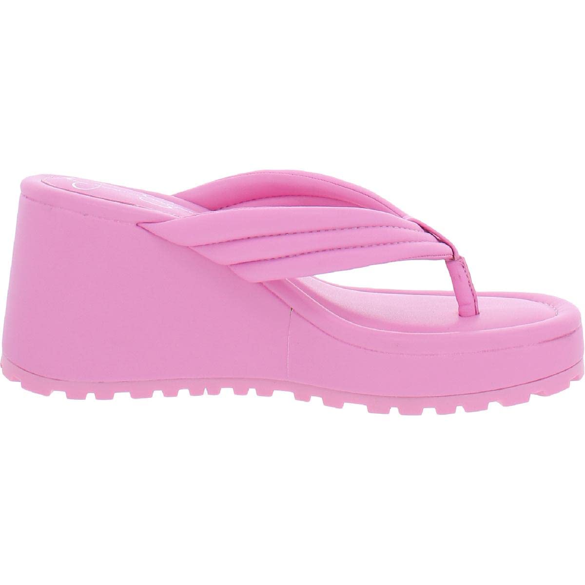 Jessica Simpson Kemnie Women's Leather Wedge Slide Sandals - Comfortable Summer Casual Shoes for Beach, Pool & Outdoor Wear