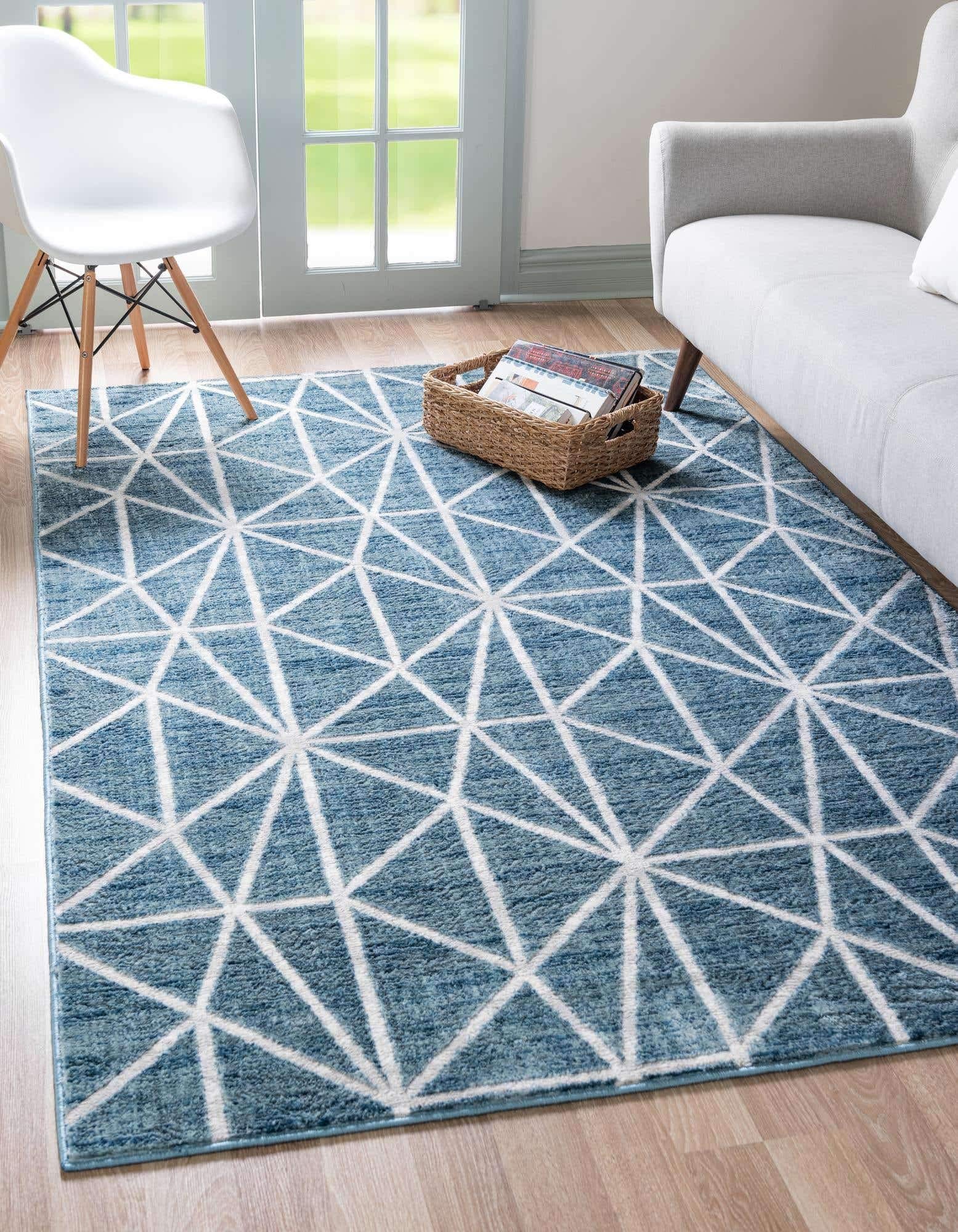Unique Loom Matrix Trellis Collection Area Rug - Geometric Design 9' x 12' 2