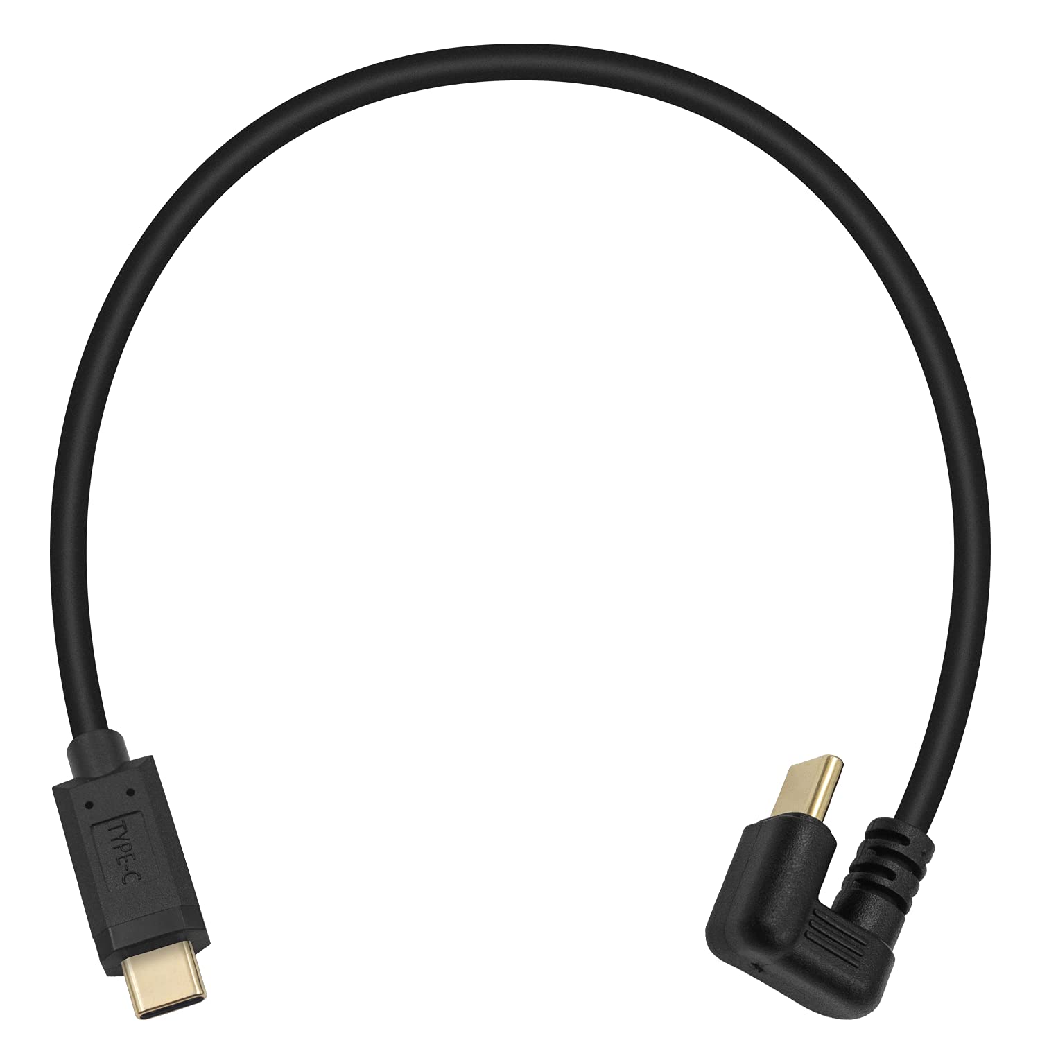 Poyiccot 180 Degree U-Shaped USB C to USB C Cable 10Gbps Fast Charging - 60W PD USB 3.1 Type C Charger Cord for Samsung Galaxy, MacBook Pro - 1ft/30cm - Perfect for Travel, Office & Home Charging