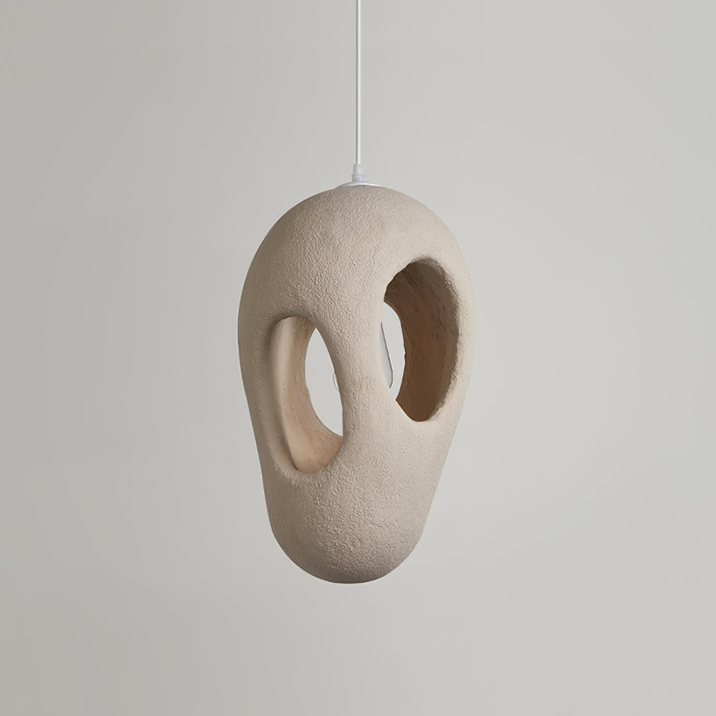 Handmade White Pendant Light - Modern Glass Hanging Lamp for Kitchen Island, Dining Room & Bedroom Lighting
