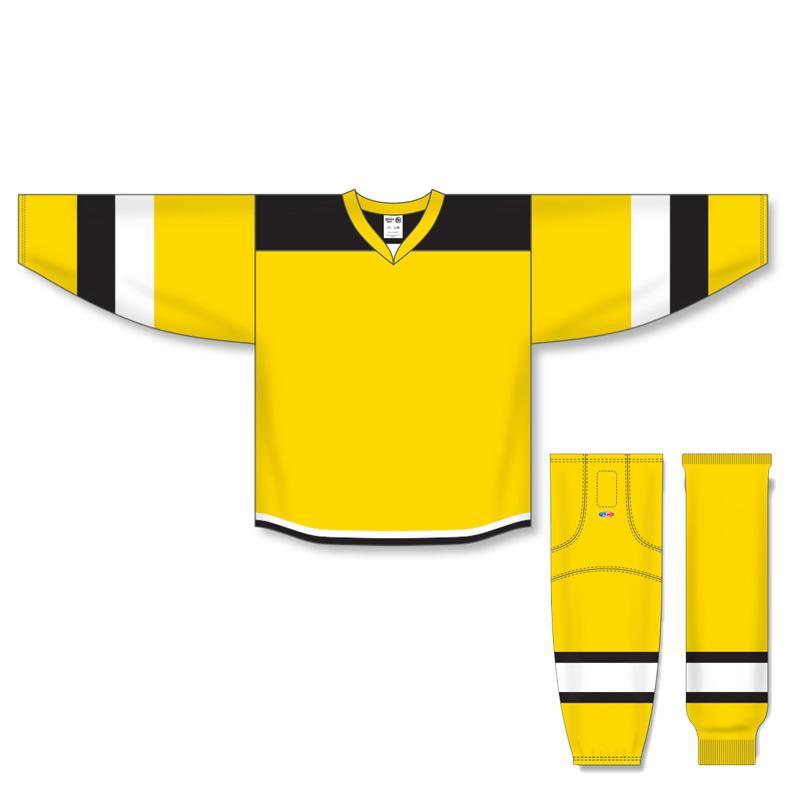 Custom Athletic Knit 7400 Jersey - Maize, Black & White Colors - Perfect for Sports Teams, Fan Gear & Casual Wear