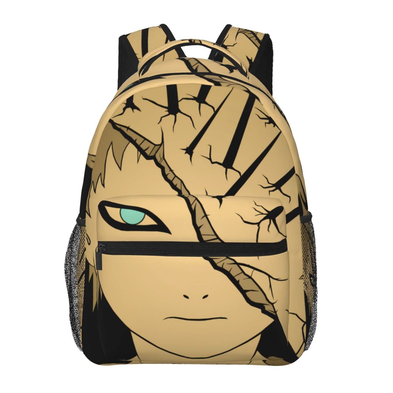 Gaara Anime Backpack - Casual & Versatile 16-Inch Multi-Pocket School Bag for Travel, Work & Cosplay | Naruto Inspired Laptop Backpack