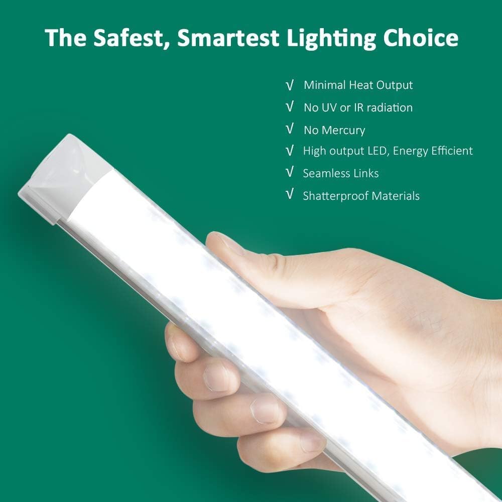 SHOPLED 8FT LED Shop Light - 72W 9360LM 6000K Cool White Ceiling Fixture, T8 LED Tube Light for Garage, Warehouse & Workshop (4 Pack) - Bright Lighting Solution for Industrial Spaces & Home Garages