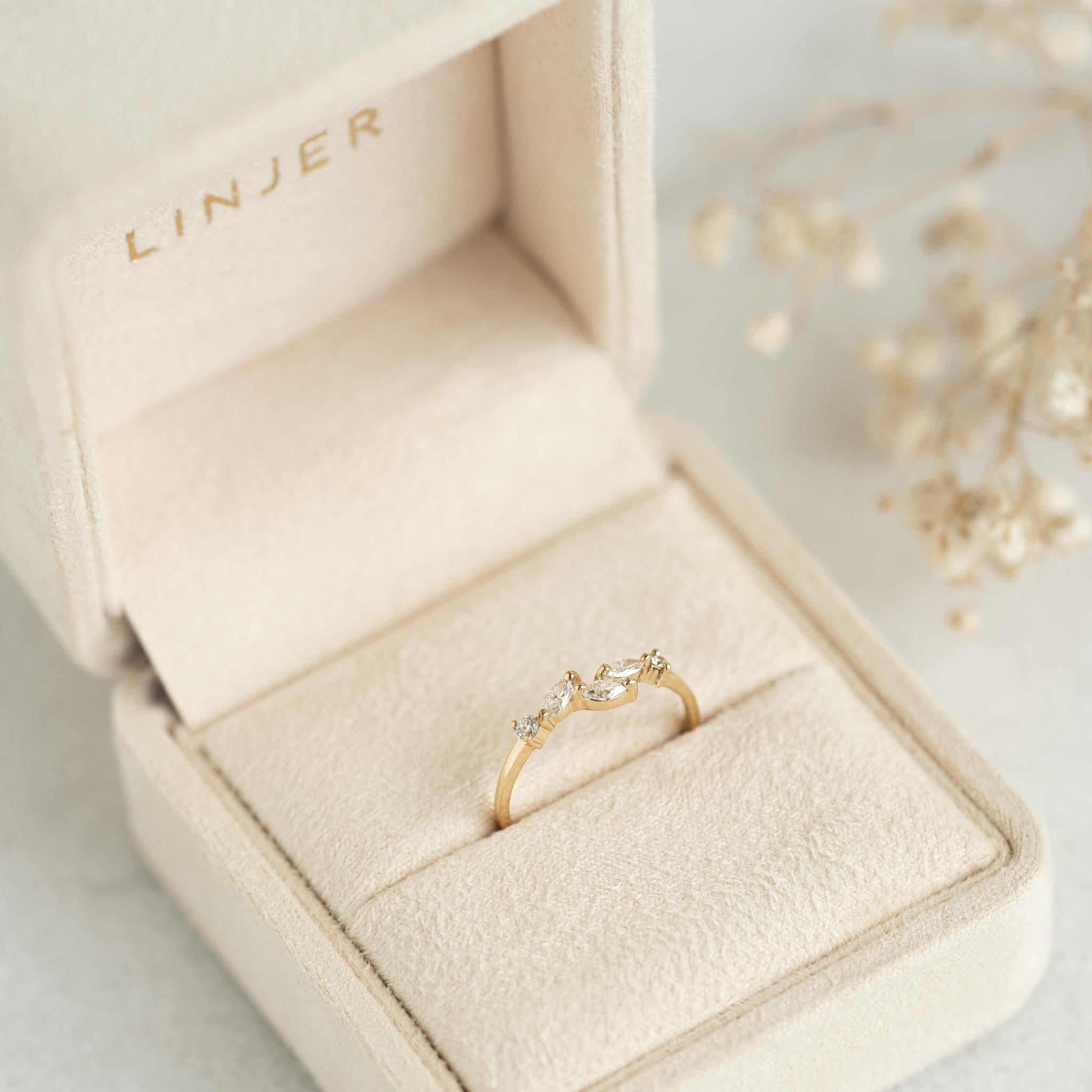 Velvet Ring Box - Elegant Jewelry Gift Box for Engagement, Wedding & Proposal Rings - Perfect for Proposal, Anniversary & Special Occasions