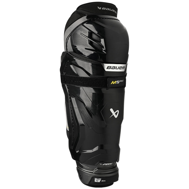 Bauer Supreme M5 Pro Shin Guards for Hockey - Intermediate Size - Protective Gear for Ice Hockey & Field Hockey Players