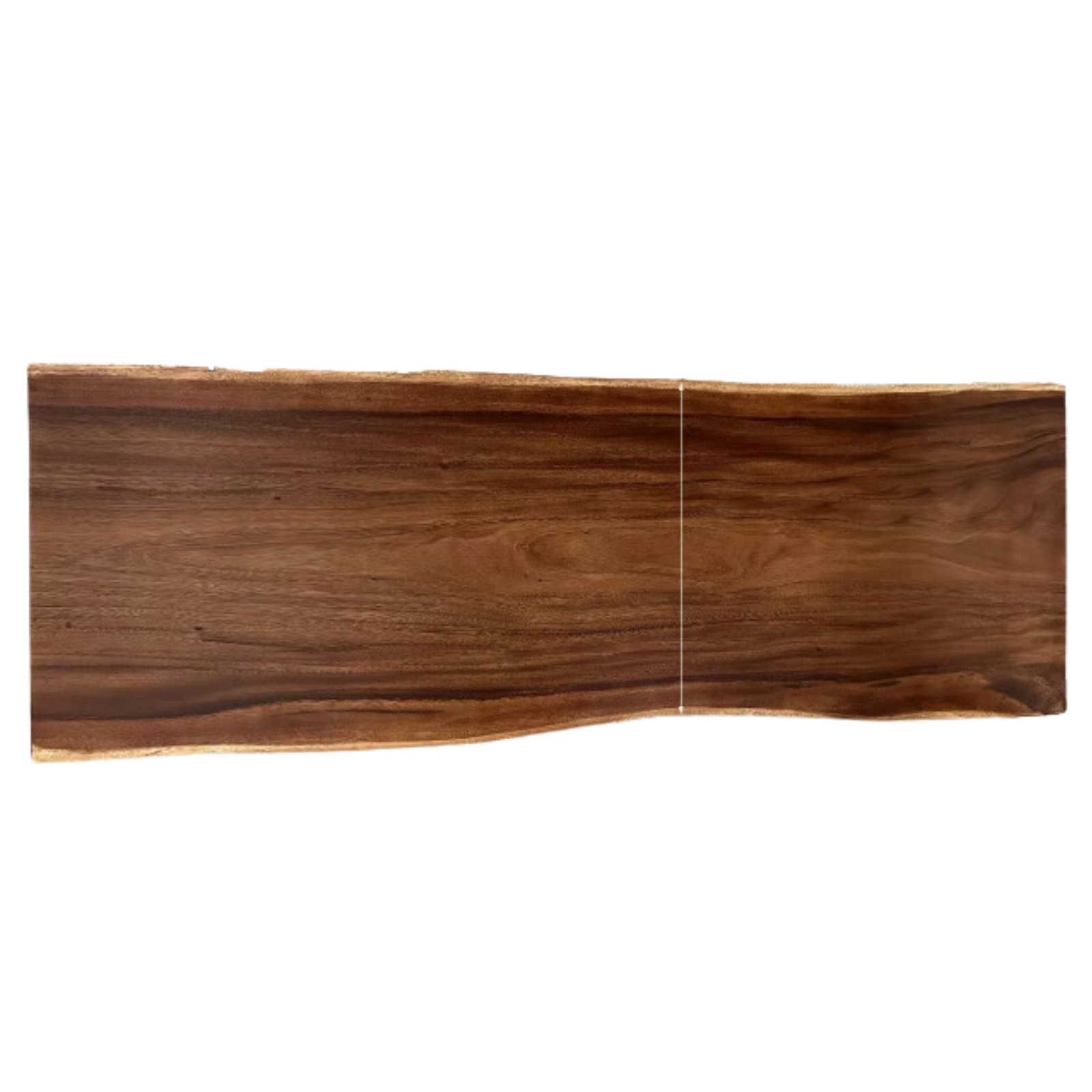 Premium Black Walnut Solid Wood Dining Table with Natural Edge - Large Top for Kitchen, Dining Room & Home Decor