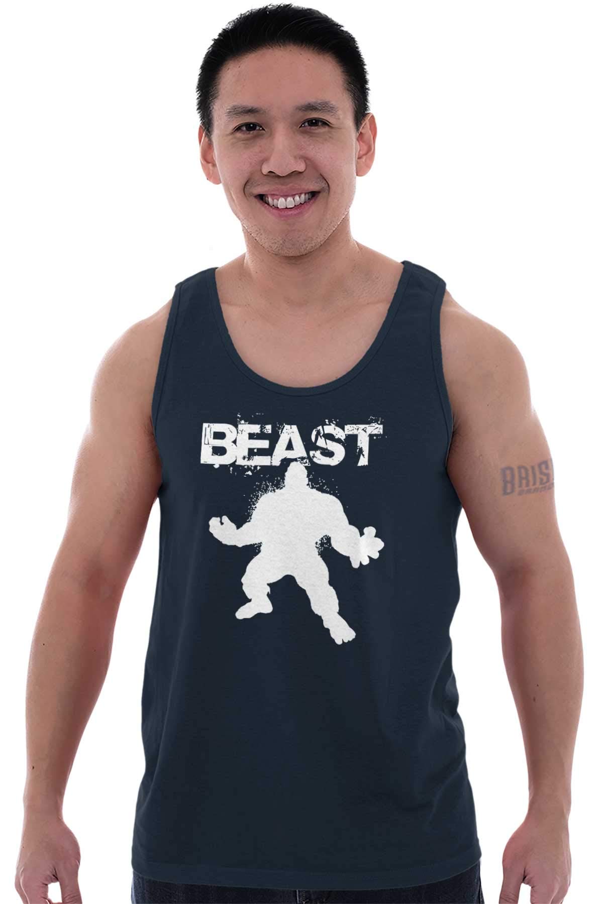 Brisco Brands Beast Gym Fitness Tank Top for Men - Sleeveless Workout Tee for Bodybuilding & Weightlifting | Perfect for Gym, CrossFit & Casual Wear