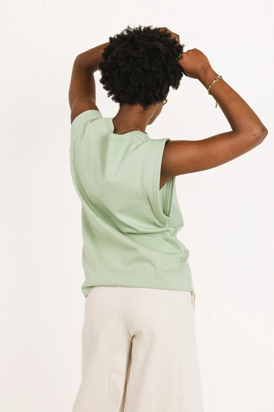 Maguire Muscle Tee in Sage Green - Men's Workout Shirt for Gym & Training | Final Sale