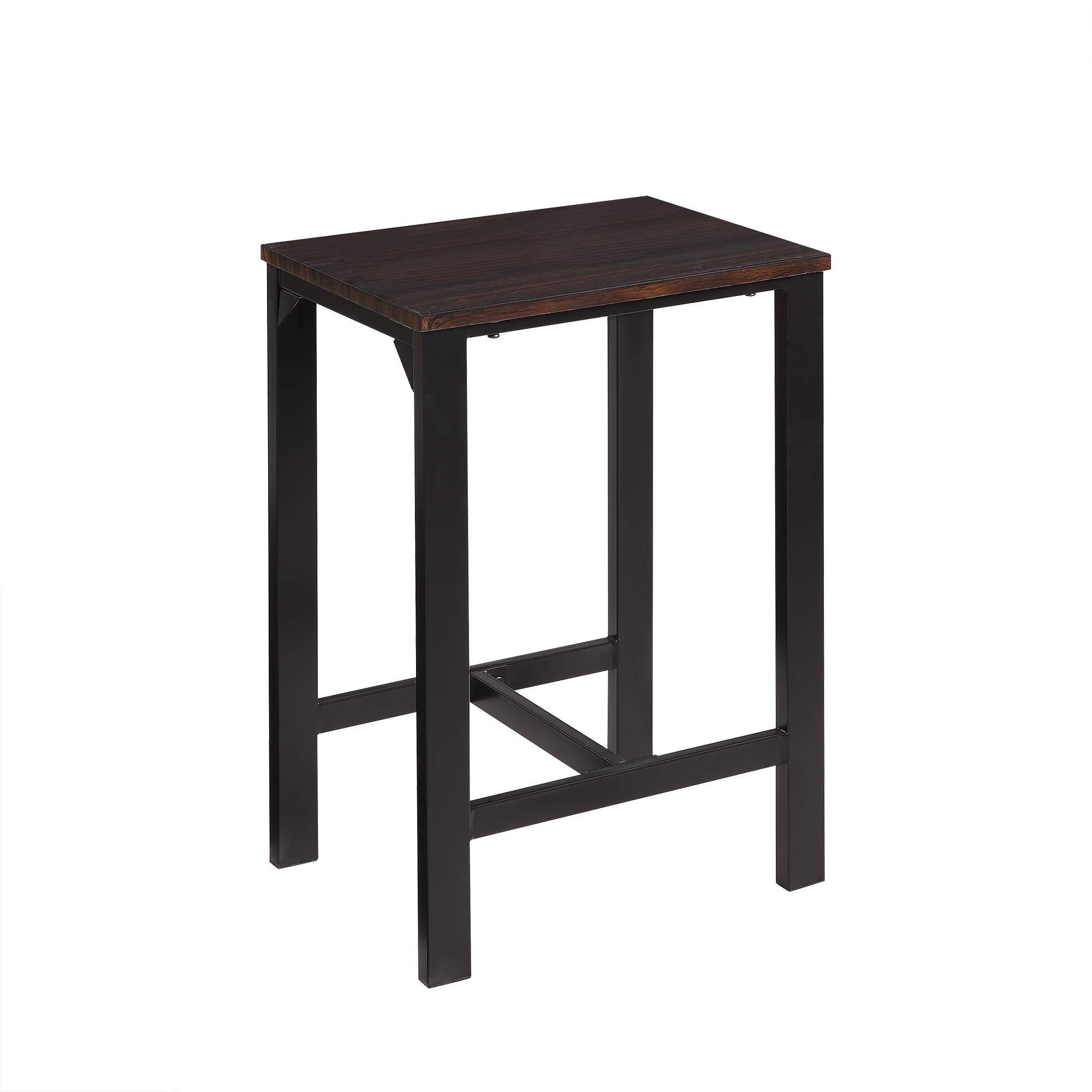 5-Piece Quartz Dining Table Set with Chairs - Modern Espresso Bar Height Table for Breakfast Nook, Kitchen, Mini Bar & Patio - Perfect for Small Space Dining & Entertaining