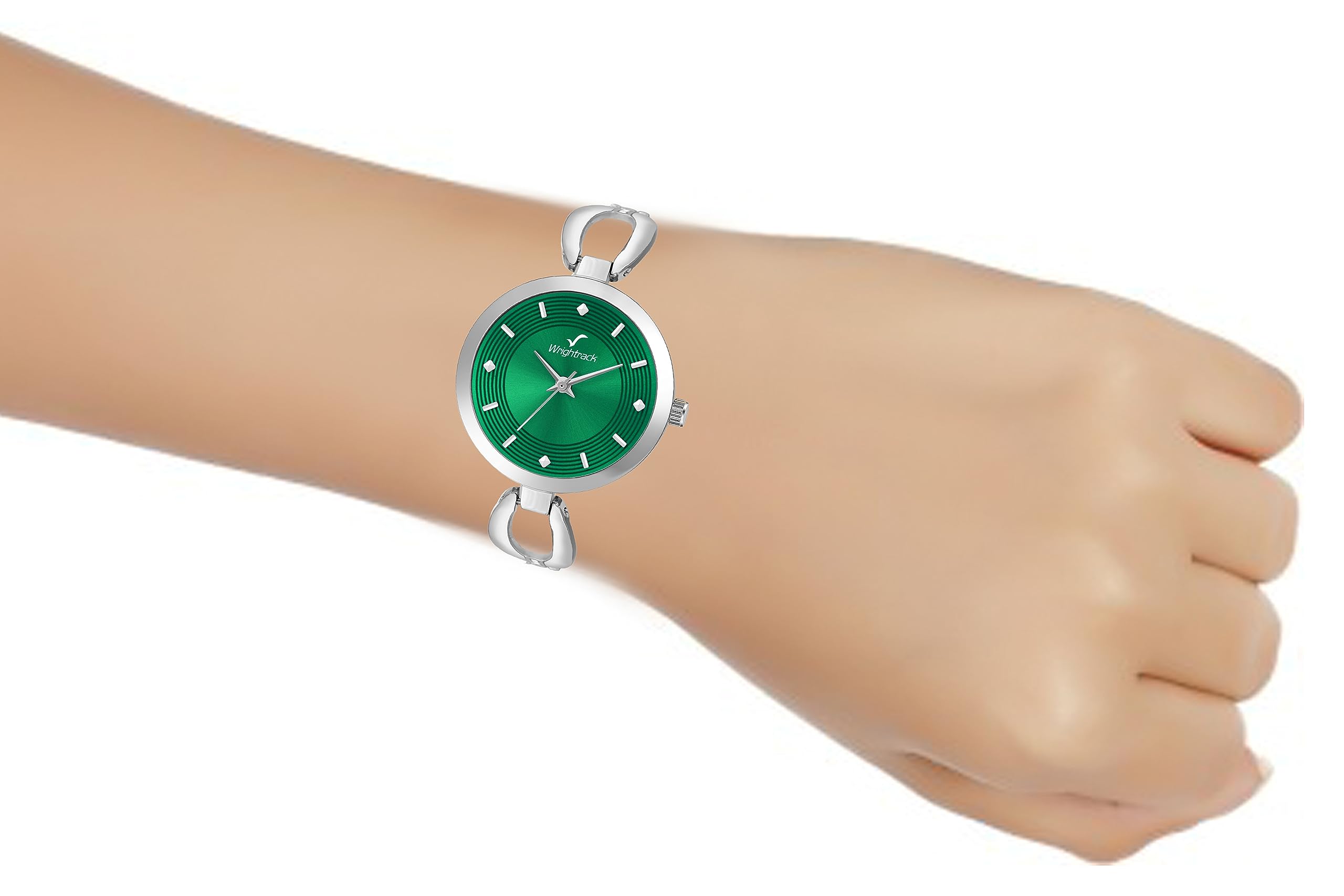 WRIGHTRACK Women's Analog Quartz Watch with Silver Stainless Steel Band - Elegant Timepiece for Everyday Wear, Office & Special Occasions