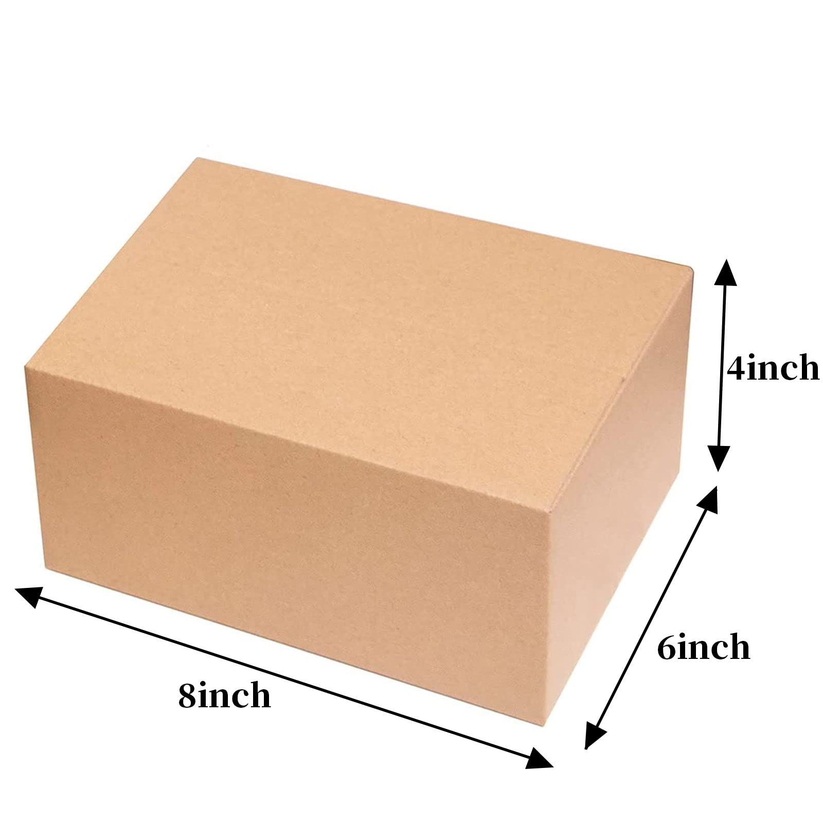 8x6x4 Brown Corrugated Shipping Boxes - 26 Pack Small Literature Mailers for Secure Cargo Protection & Easy Encapsulation | Perfect for Ecommerce, Office Mail & Package Shipping