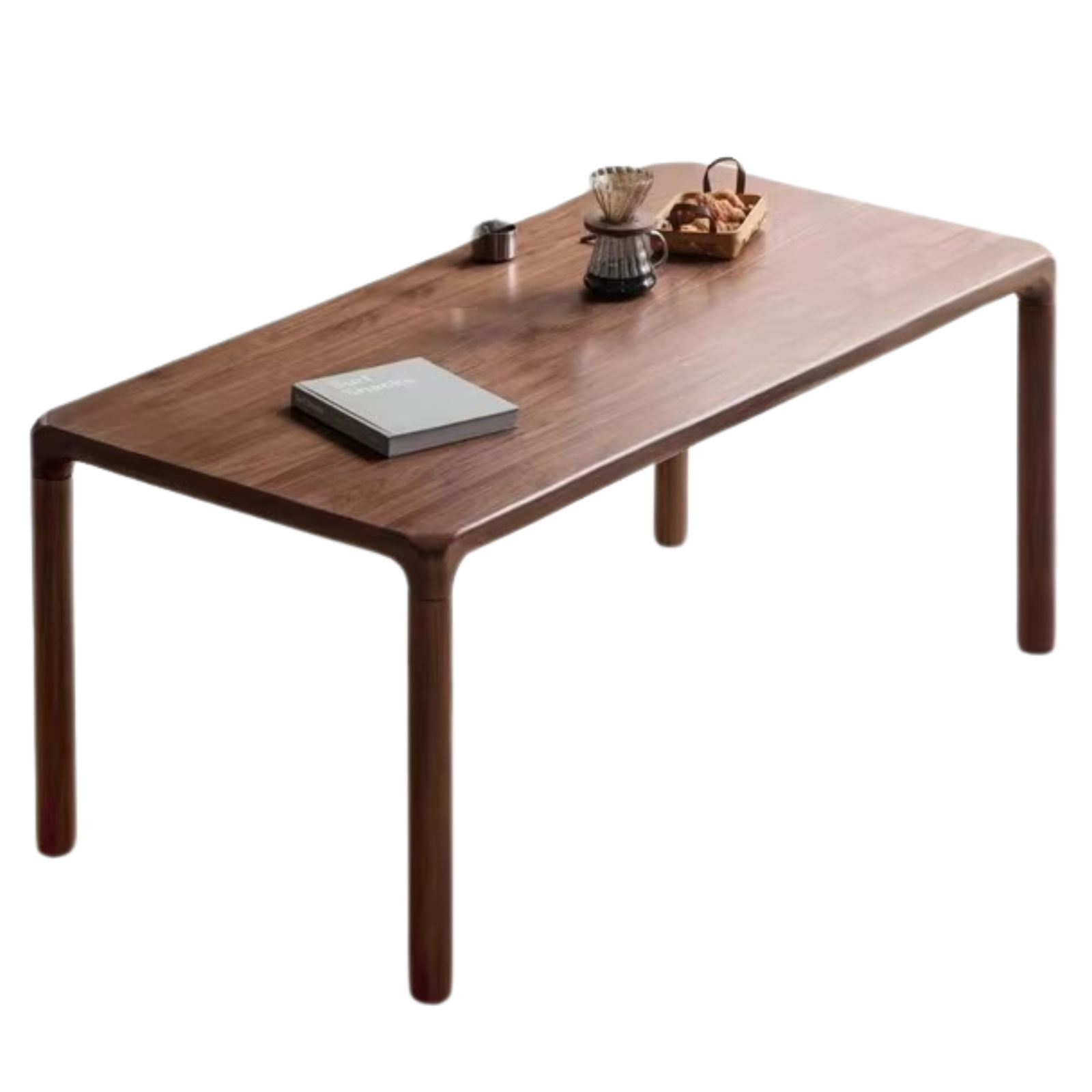 70.9x33.5x29.9 inch / 180x85x76 cm / Rich Dark Walnut Color /  Black walnut dining table