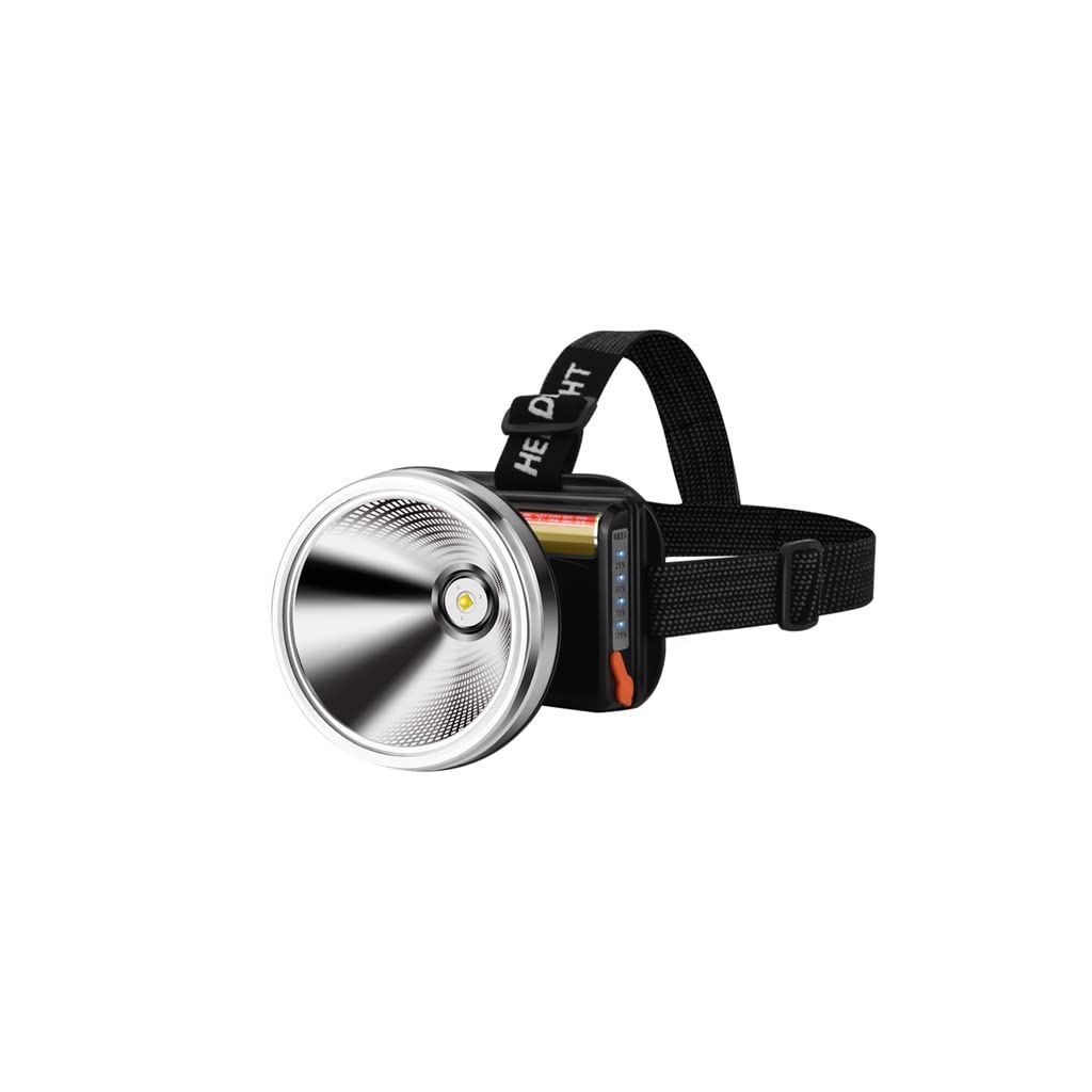 Rechargeable High-Power LED Headlamp - Ultra Long Battery Life, Waterproof & Lightweight for Camping, Hiking, Running & Outdoor Adventures (Black)