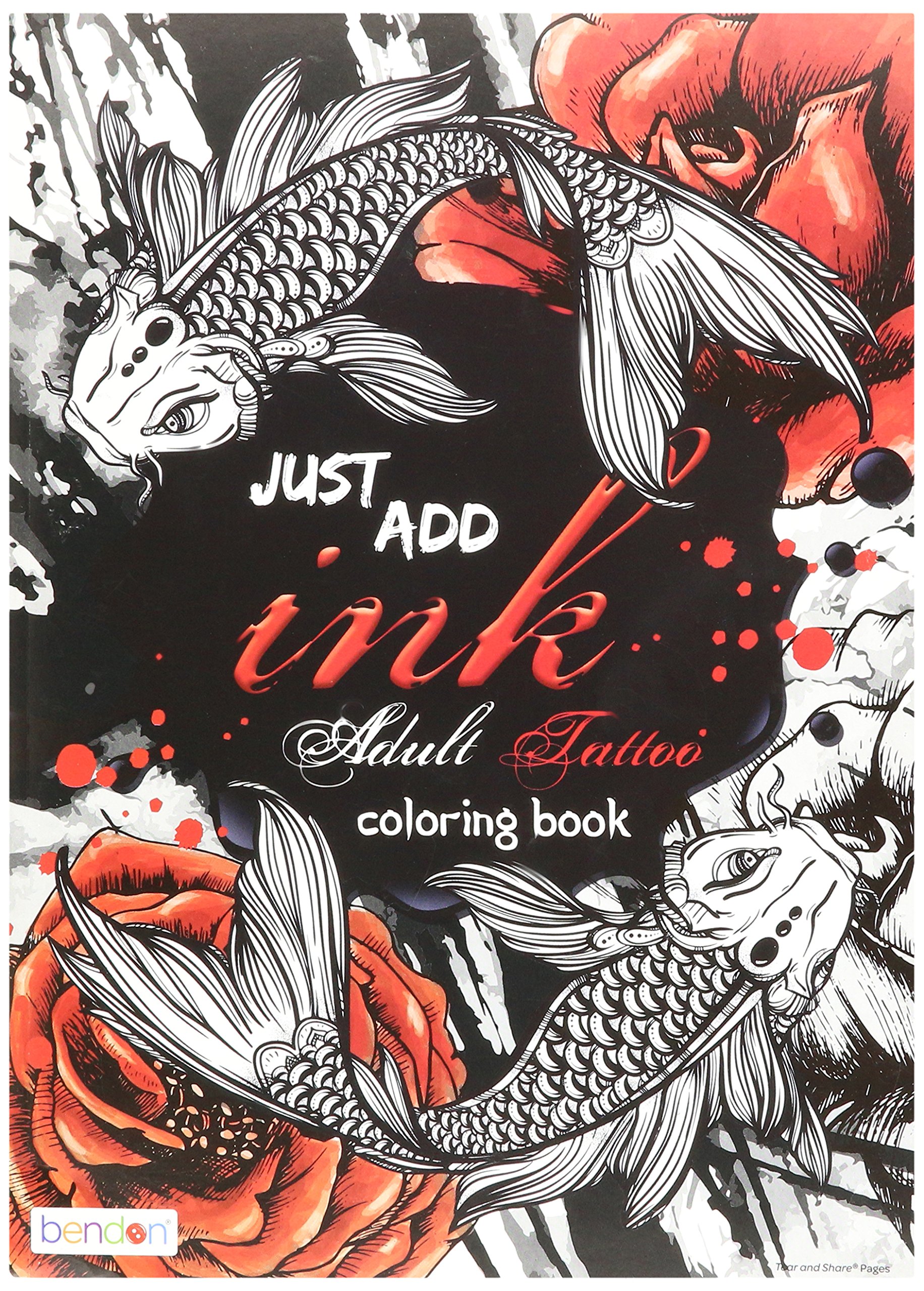 Bendon 40759 Advanced Tattoo Coloring Book for Adults - Stress Relief & Creative Art Therapy | Perfect for Relaxation, Mindfulness & DIY Tattoo Designs