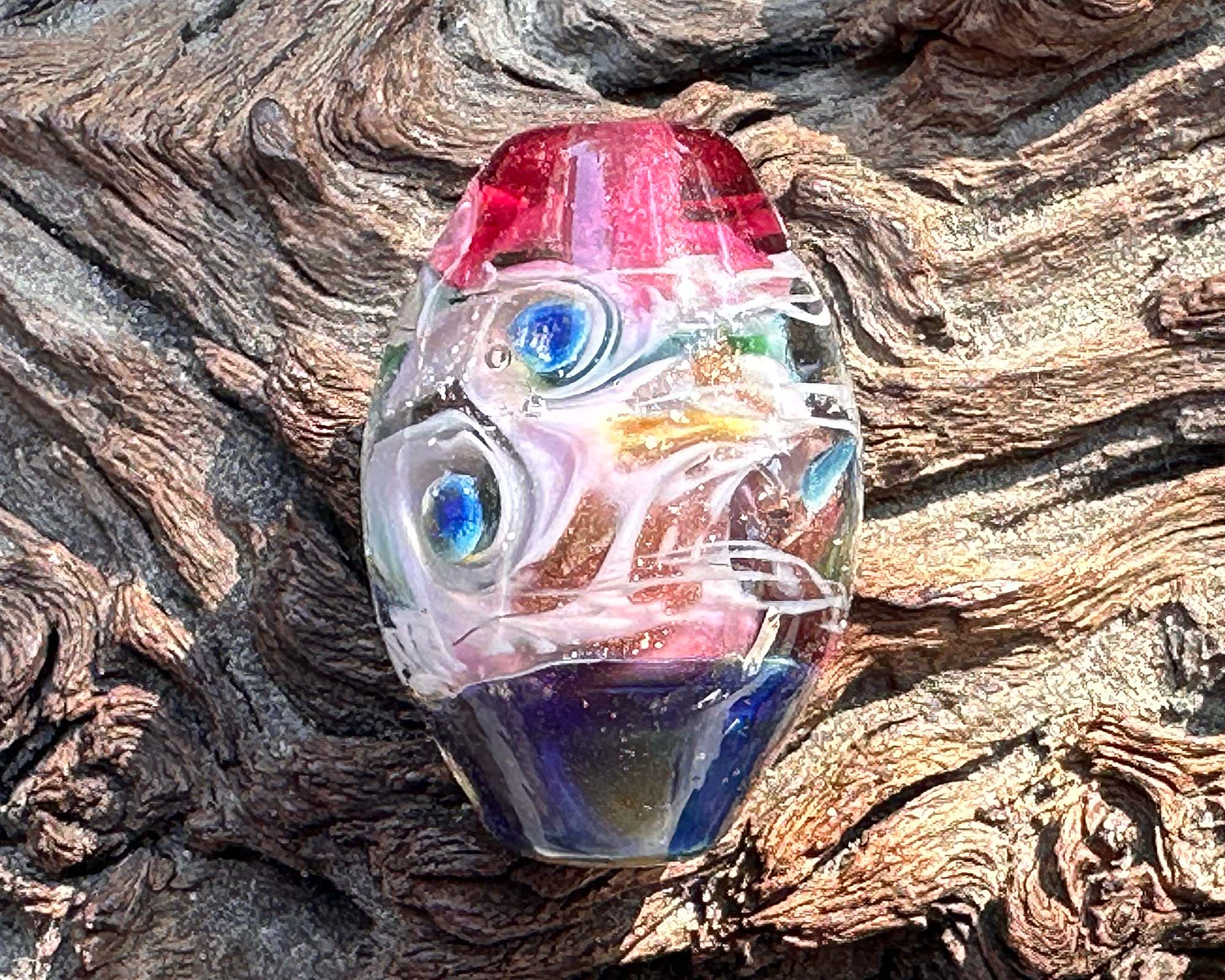Pink Dreamscape Shimmer Lampwork Glass Focal Bead for Jewelry Making - Handmade Artisan Bead for Necklaces, Bracelets & DIY Craft Projects | Perfect for Boho, Hippie & Fashion Jewelry Designs