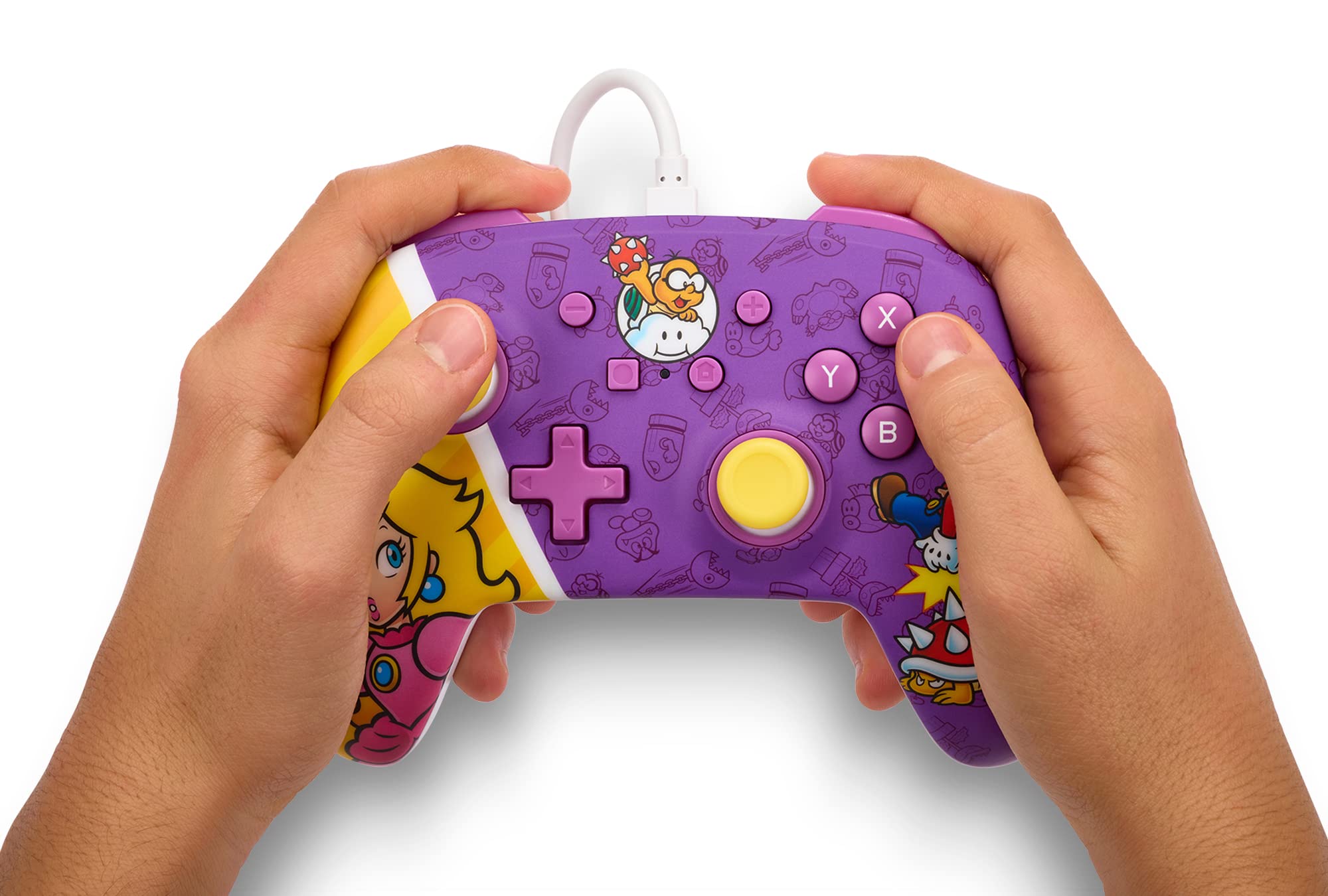 PowerA Wired Controller for Nintendo Switch - Princess Peach Battle Edition | Enhanced Gaming Experience for Switch & Switch OLED | Perfect for Multiplayer & Competitive Play