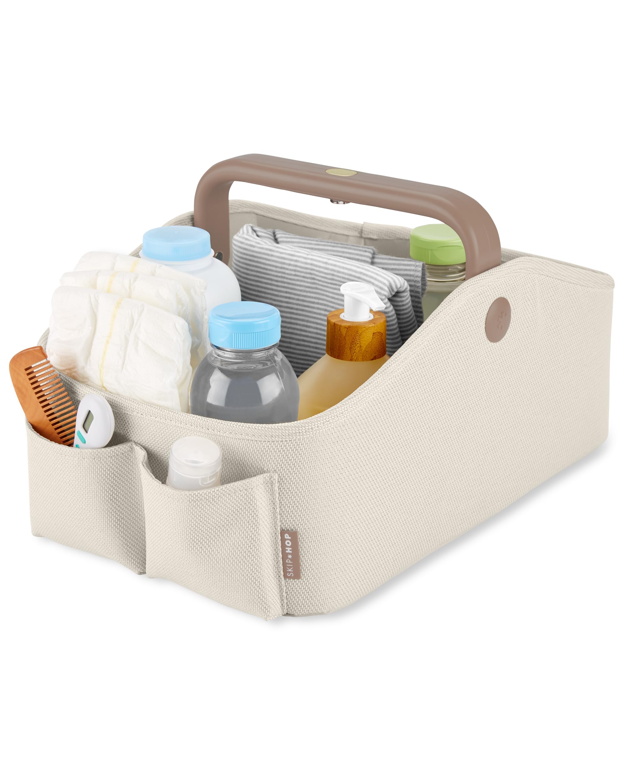Skip Hop Diaper Caddy Organizer with Touch Sensor Night Light - Nursery Storage Solution for Baby Essentials | Perfect for Late Night Diaper Changes & Nursery Organization