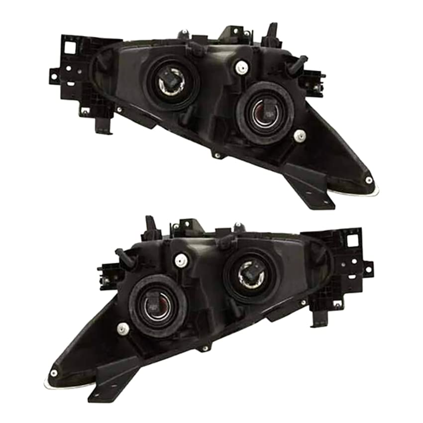 RAREELECTRICAL Halogen Headlight Pair Compatible with Mazda 3 S Hatchback 4-Door 2014-2016 - Part Numbers BPW1-51-0K0, BPW1510K0, BPW1-51-0L0, BPW1510L0, MA2503144, MA2502144 - Perfect for Night Driving & Replacement Upgrades