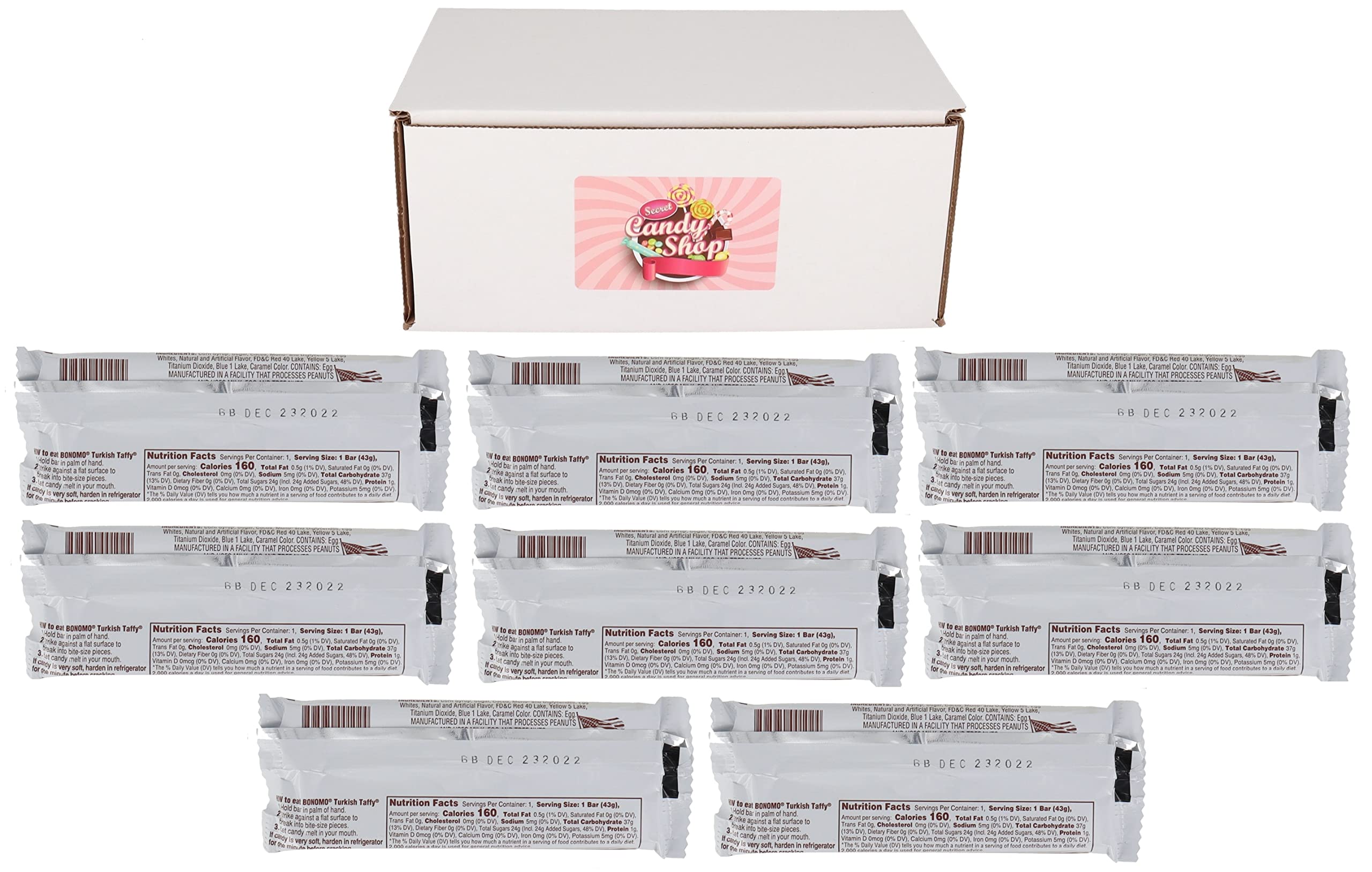 Bonomo Turkish Taffy Candy - Chocolate Flavor (Pack of 8) | Chewy Candy for Parties, Halloween Treats & Nostalgic Snacking | Bulk Candy for Gifts & Movie Nights
