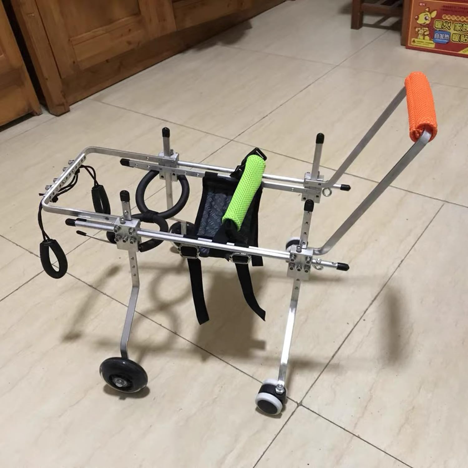 Adjustable 4-Wheel Dog Wheelchair for Small & Medium Pets - Lightweight Mobility Aid for Front Leg Arthritis & Weak Limbs (XXS) - Ideal for Indoor/Outdoor Use, Recovery & Daily Support