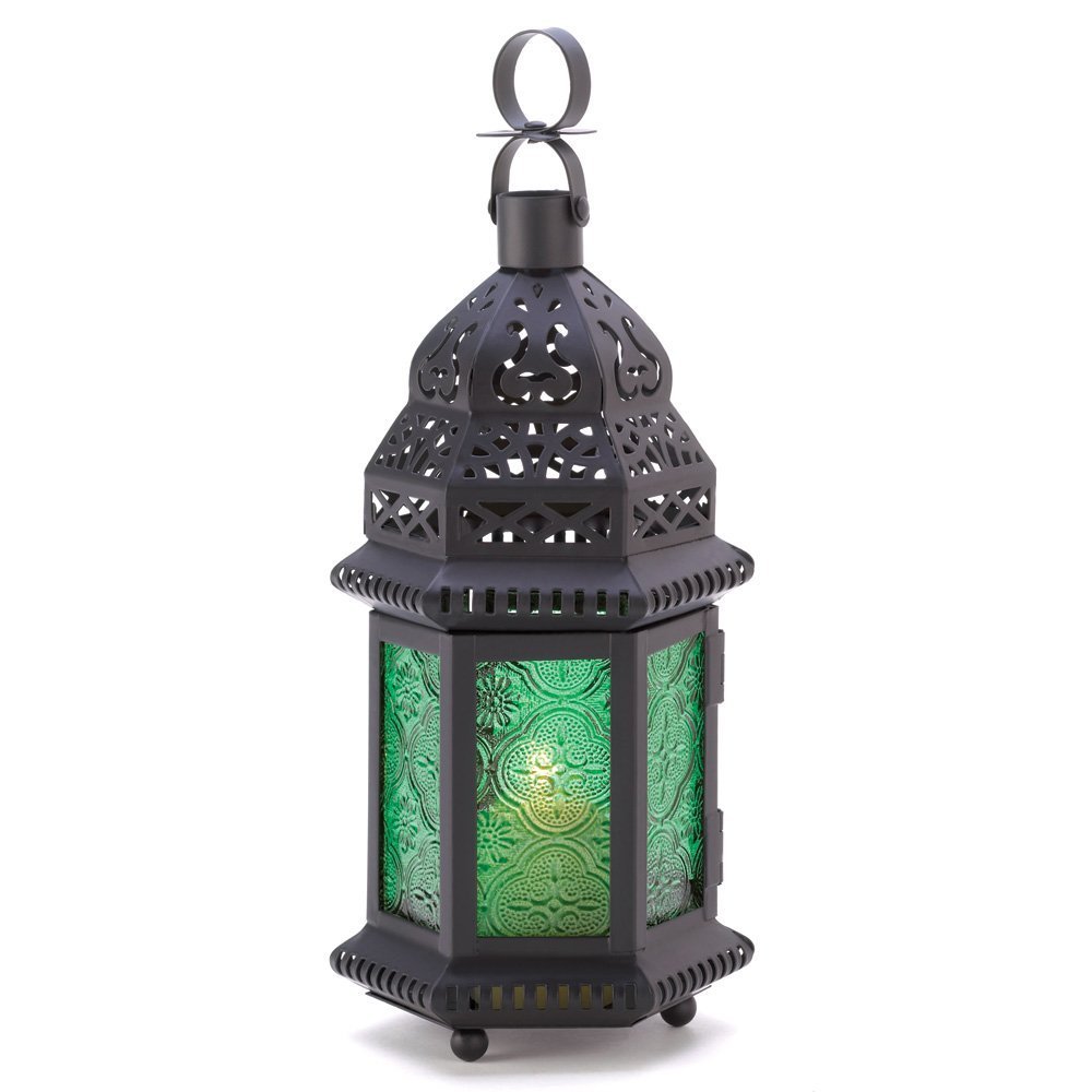 10 Pack Wholesale Green Glass Moroccan Lanterns - Handcrafted Wedding Decor, Party Centerpieces, Garden Lighting for Outdoor Events & Home Décor