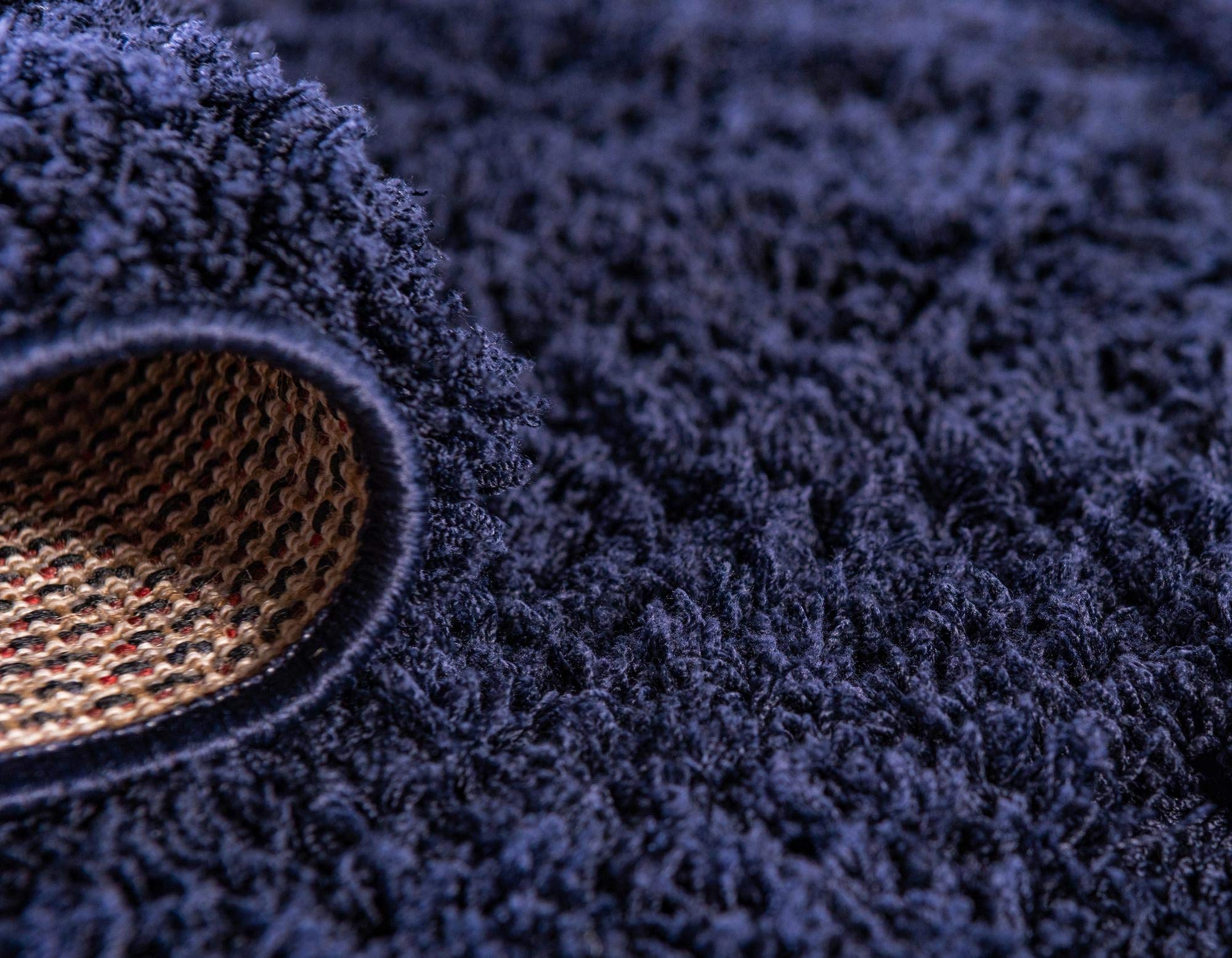 Lattice Shag Collection 10x3 Ft Navy Blue Shag Runner Rug - Soft Plush Carpet for Hallways, Entryways & Bedrooms | Non-Slip Backing, Easy to Clean | Perfect for Home Decor & High Traffic Areas