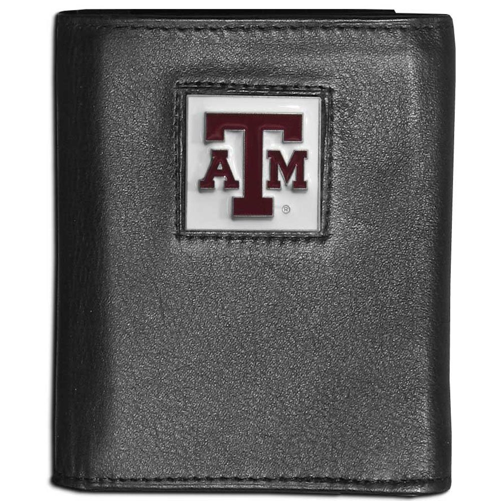 Siskiyou Sports NCAA Genuine Leather Tri-Fold Wallet for Men - Perfect for Game Day, Travel & Everyday Use