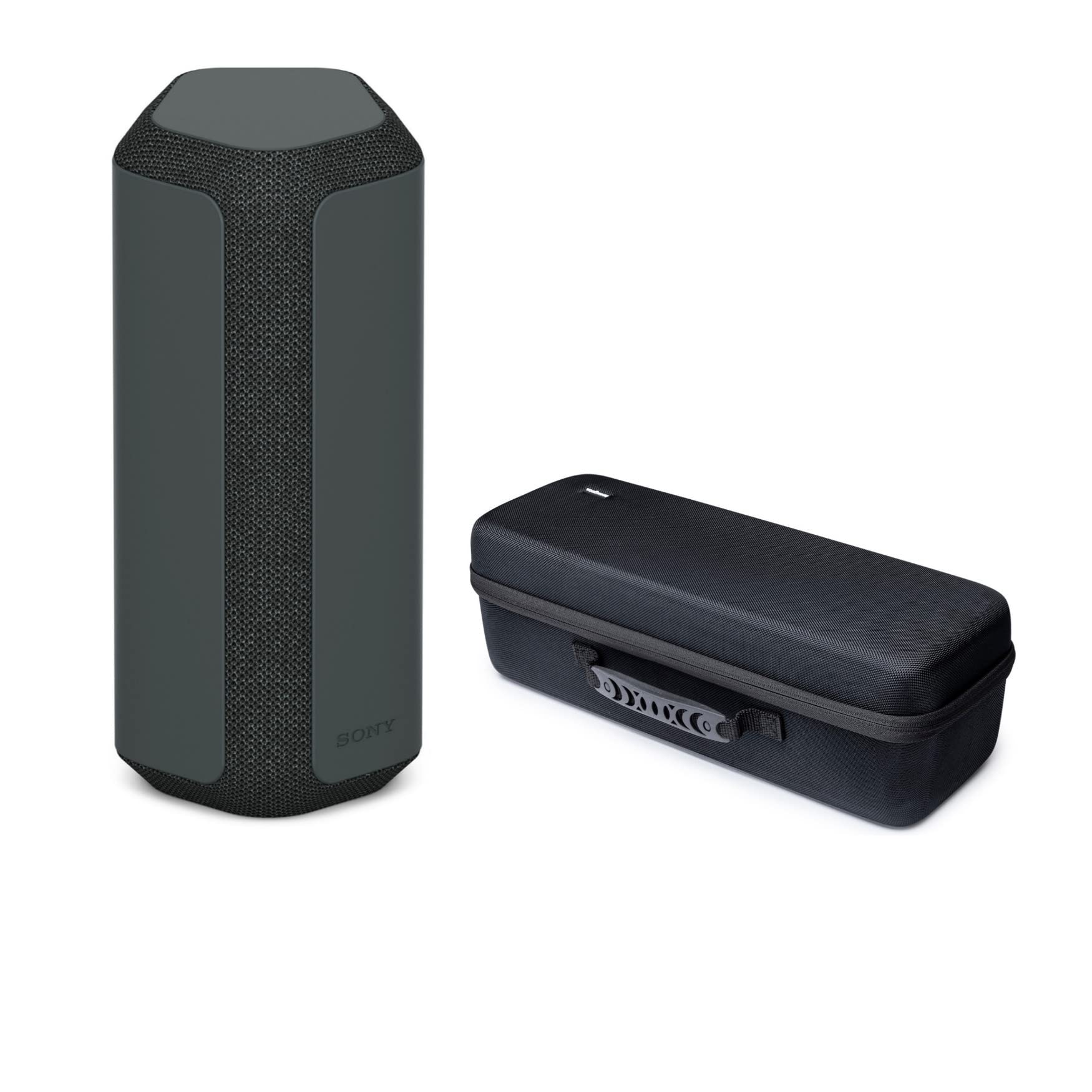 Sony SRS-XE300 X-Series Wireless Portable Bluetooth Speaker with Hard Travel Case - Waterproof IP67, 24H Battery, PartyBoost (Black) - Perfect for Outdoor Adventures, Beach Parties & Travel