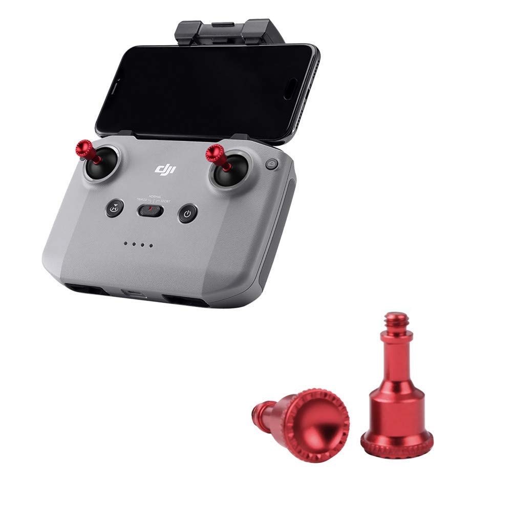DJI Mavic 3 Air 2 / Mini 2 Thumb Rocker - CNC Aluminum Alloy Joystick for DJI Air 2S / Mavic 3 / Air 2 / Mini 2 Remote Controller (Red) - Perfect for Aerial Photography & Drone Control Accessories