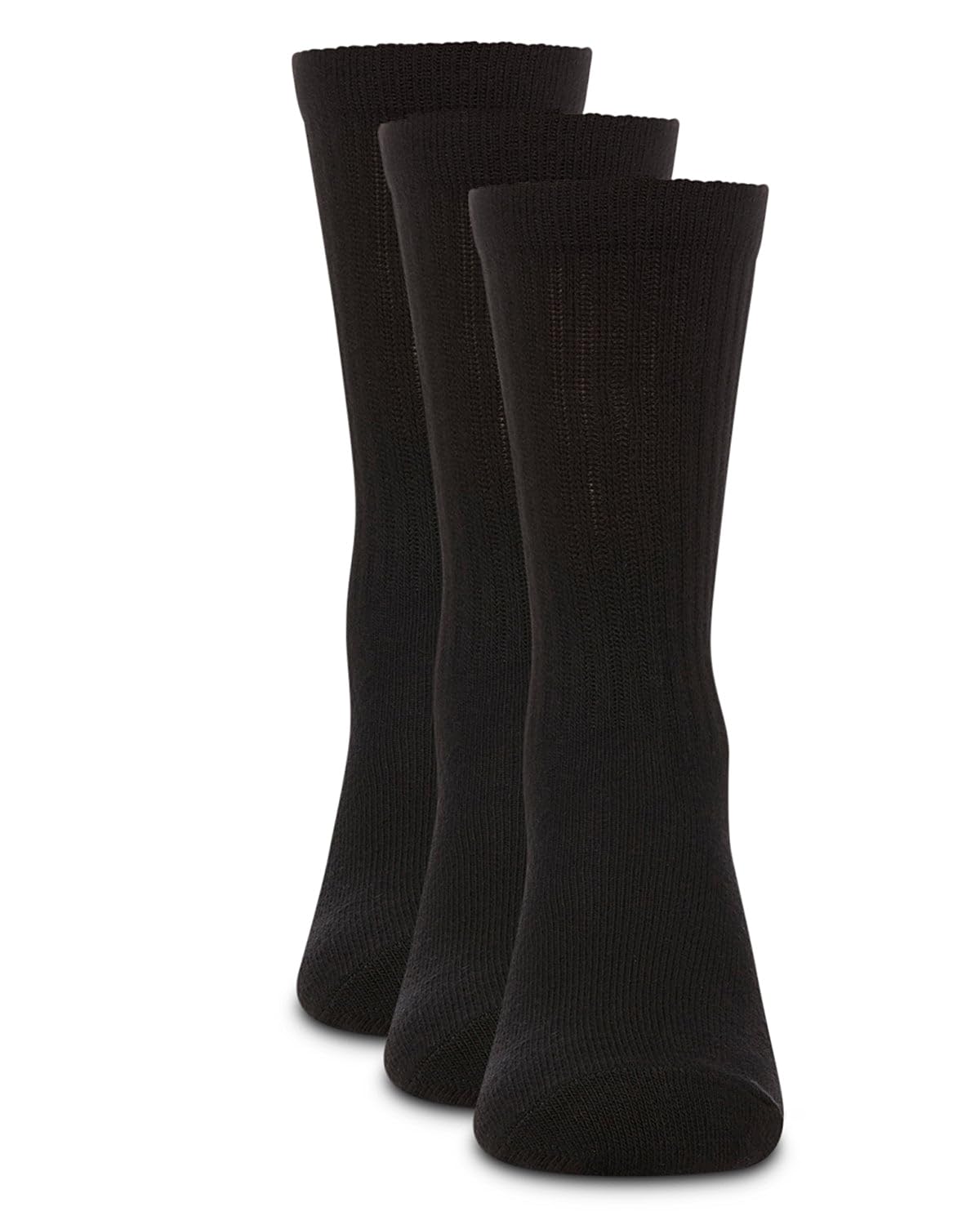MeMoi Boys' 3-Pack Ribbed Cotton Blend Crew Socks - Athletic & Casual Wear for School, Sports & Everyday Comfort