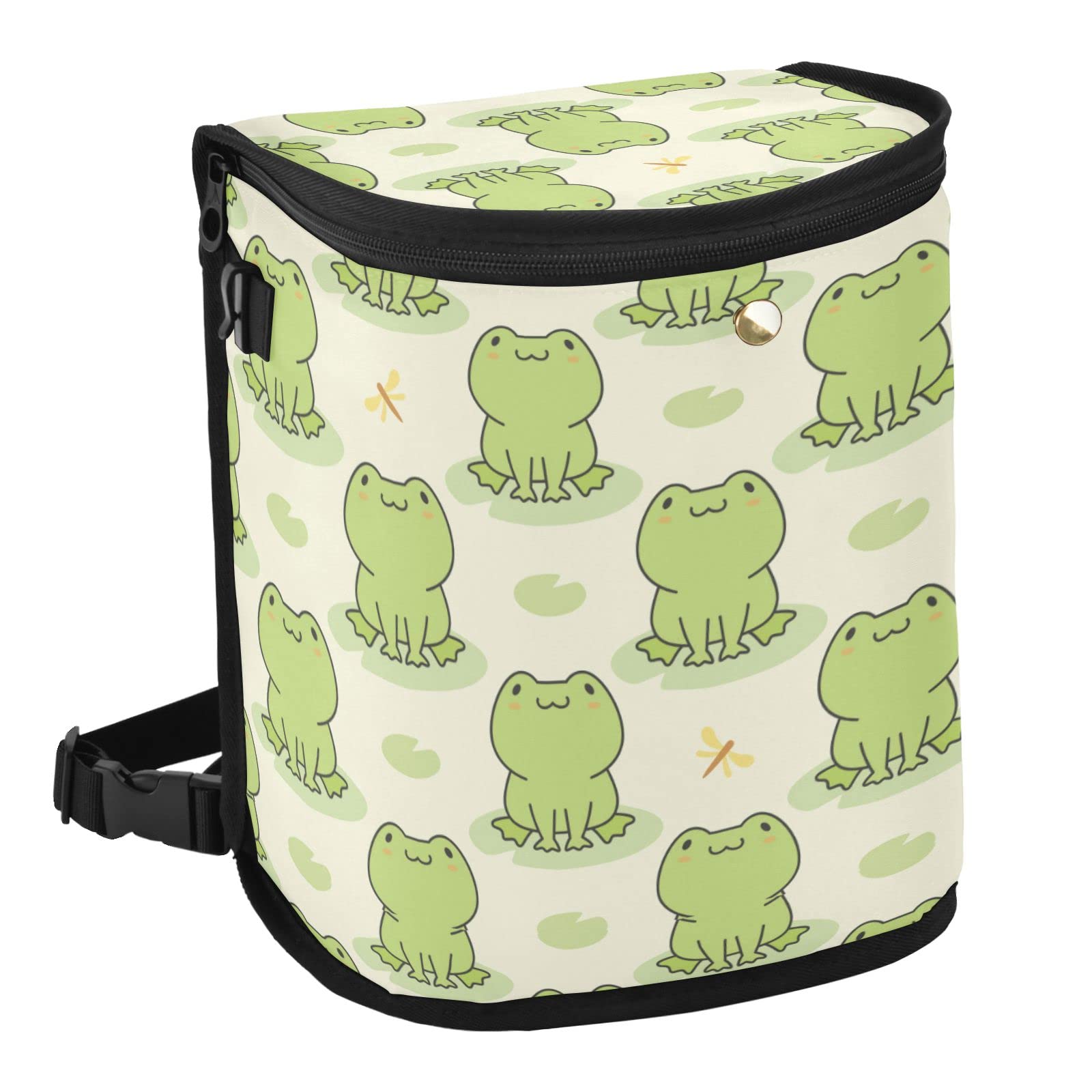Leak-Proof Car Trash Can with Lid - Cute Frog Design Hanging Car Organizer for Front & Back Seat | Portable Car Garbage Bin for Road Trips, Commuting & Family Travel