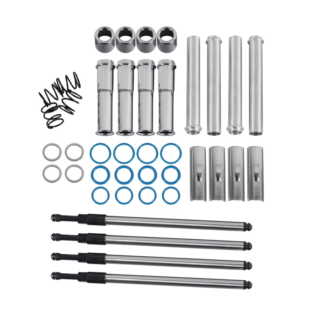 Harley Adjustable Pushrods & Push Rod Cover Kit for 1984-1999 Harley-Davidson Evolution (EVO) Engine - FLS, FXS Models - Upgrade Motorcycle Performance for Smooth Rides & Easy Maintenance