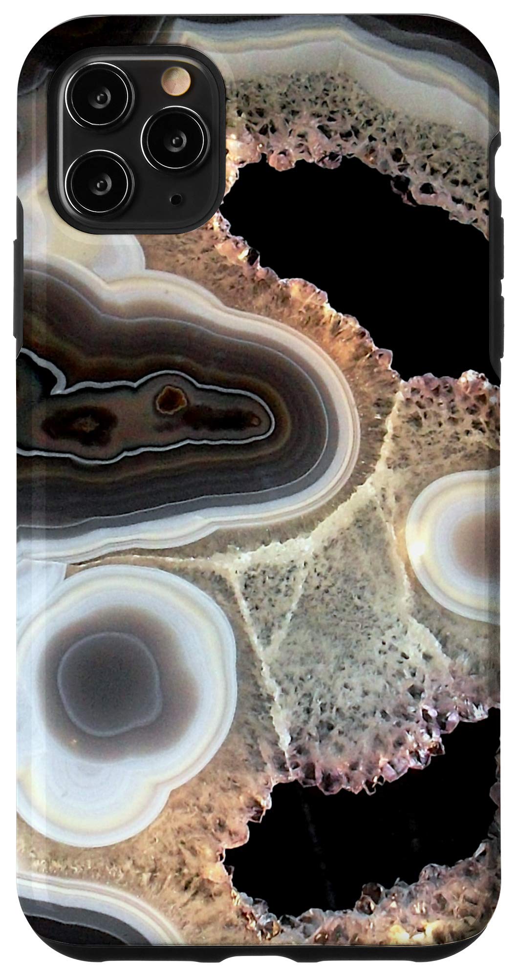 iPhone 11 Pro Max Case with Agate Crystal Print - Durable Protective Phone Cover for iPhone 11 Pro Max - Perfect for Nature Lovers & Geology Enthusiasts (Use for Daily Protection, Travel, or as a Unique Gift)