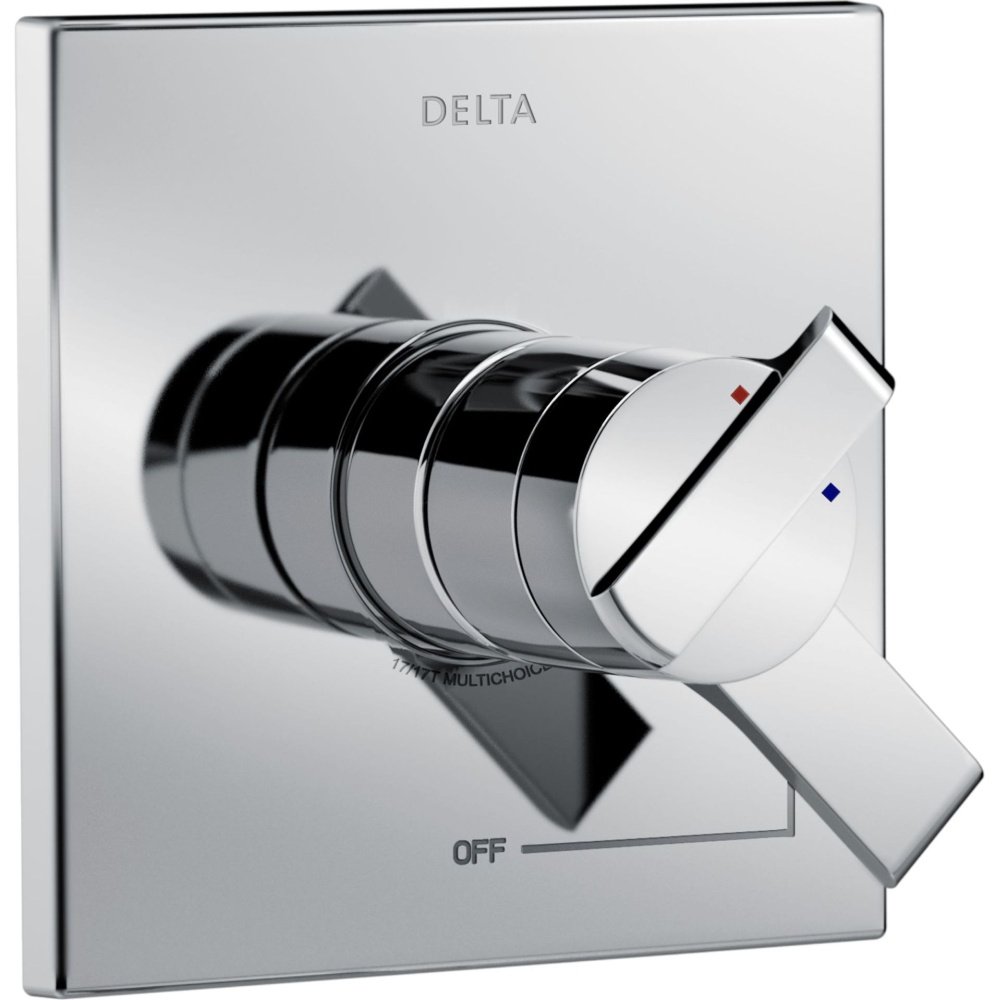 Delta Ara 14 Series Chrome Single-Function Shower Valve Trim Kit with Handle (T14067) - Valve Not Included | Bathroom Shower Upgrade for Modern Homes