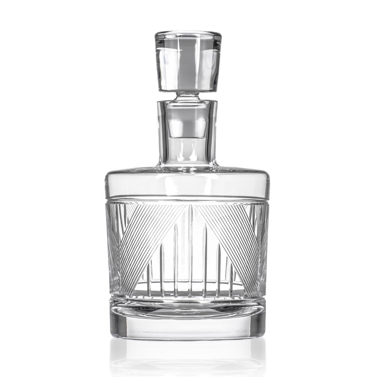 Premium 25oz Whiskey Decanter Set - Elegant Glass Carafe with Wooden Stand & Stopper - Perfect for Bourbon, Scotch, Whiskey Gifting & Home Bar Display