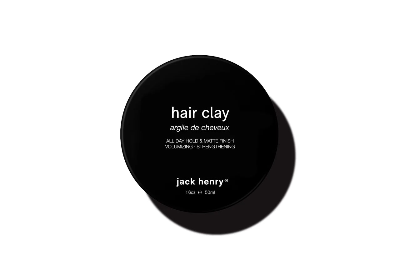 Jack Henry Hair Clay for Men - Strong Hold Styling Wax with Natural Ingredients - Perfect for Textured, Messy & Undercut Hairstyles