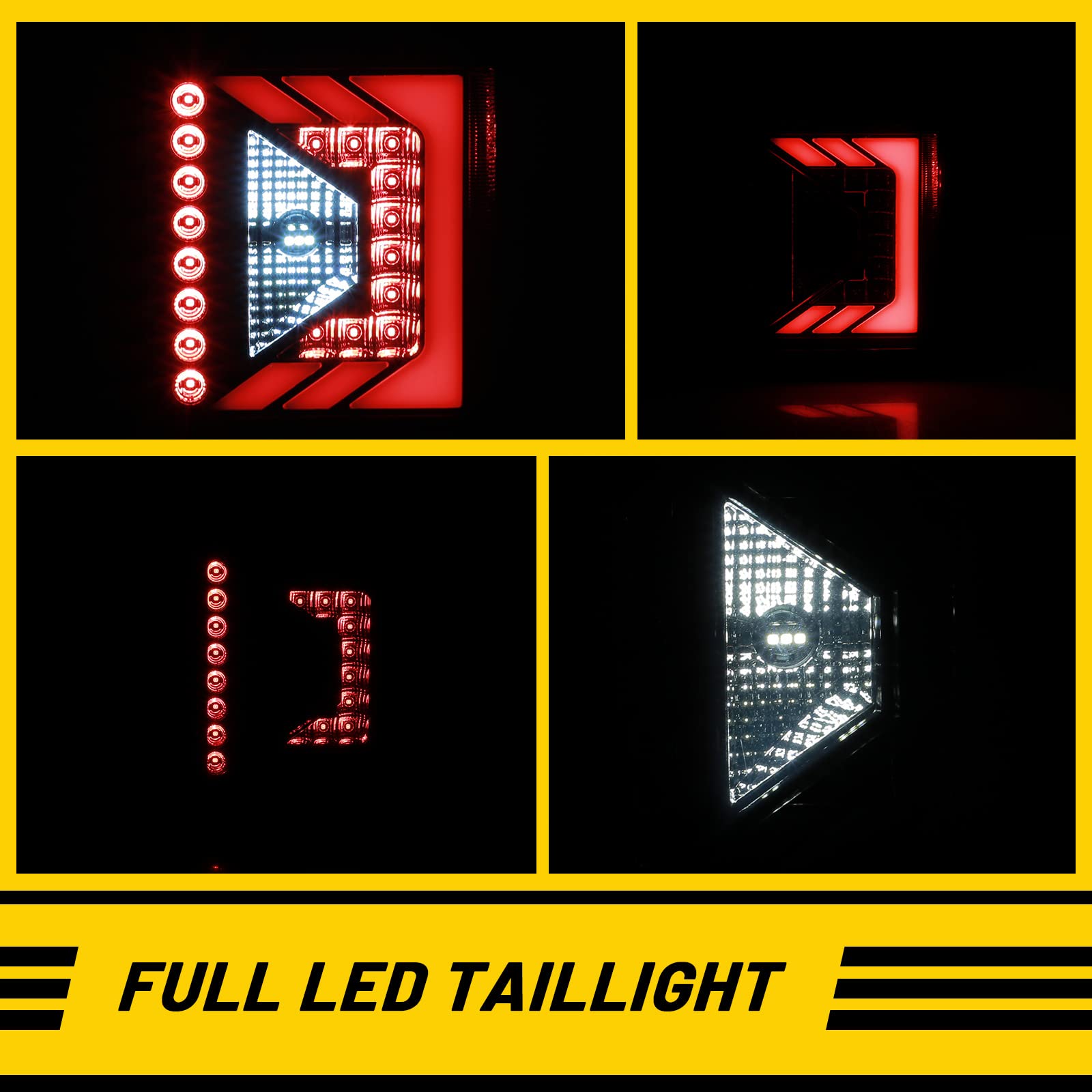 LED Tail Lights Assembly for Jeep Wrangler JK 2007-2018 - Direct Replacement Rear Tail Lamps with Clear Lens (Plug & Play) - 1 Pair - Perfect for Off-Roading & Night Driving