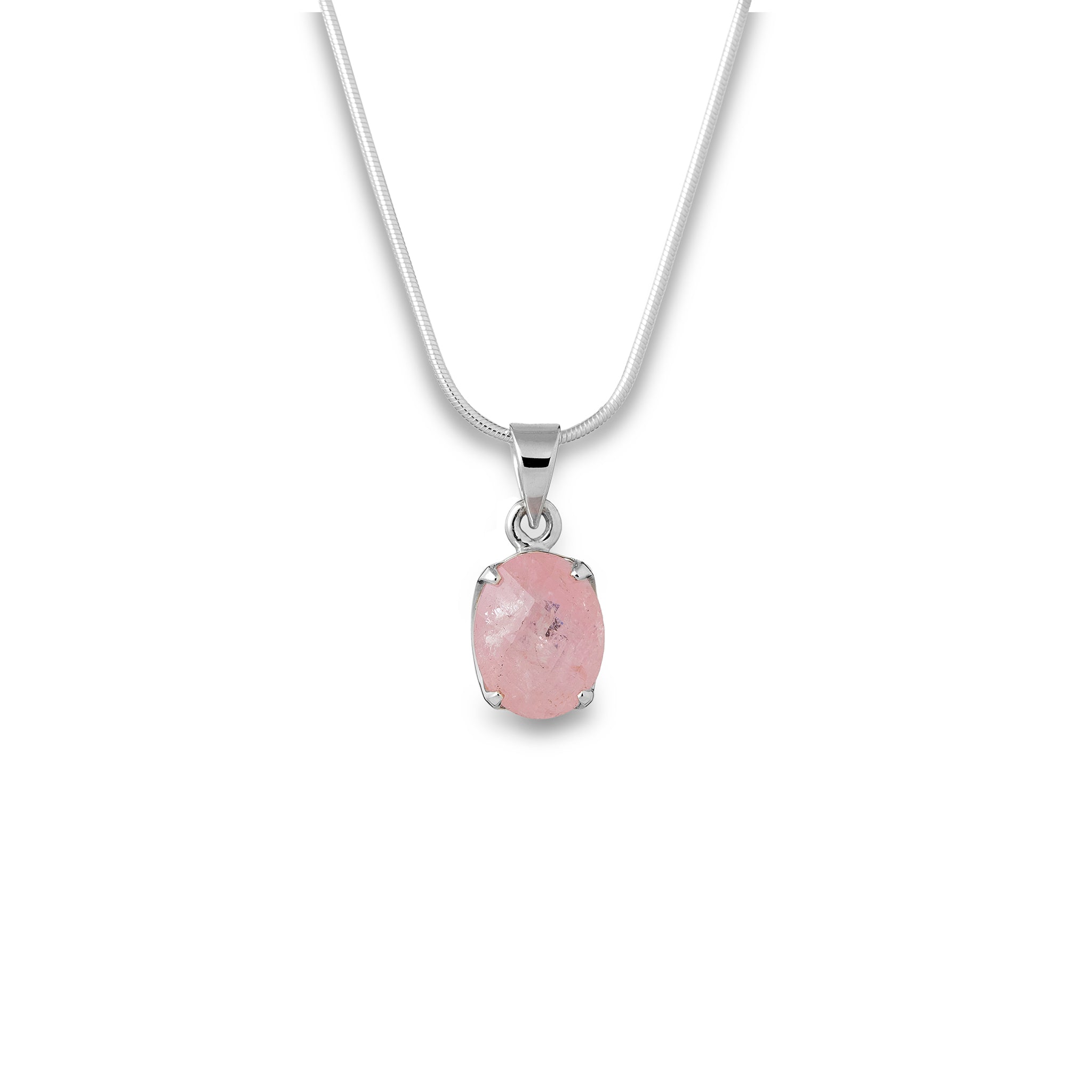 Morganite Pendant Necklace - Genuine Rose Gold Plated Jewelry for Women | Perfect for Valentine's Day Gifts, Anniversary & Special Occasions