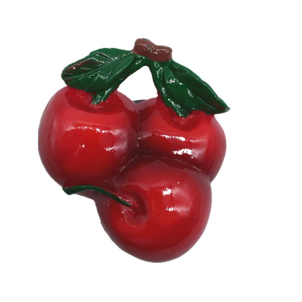 3D Cherry Fridge Magnets - Set of 12 Realistic Fruit Kitchen Decorations, Strong Magnetic Stickers for Refrigerator, Whiteboard & Metal Surfaces - Perfect for Home, Office & Dorm Room Organization