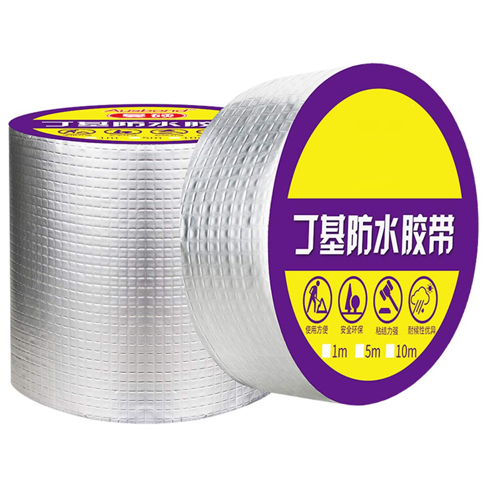 Premium Aluminum Flashing Tape - Heavy Duty Waterproof & Leak Proof Sealant with Strong Adhesion - Ideal for Roof Repairs, Window Sills, Pipe Cracks & Glass Sealing - Weatherproof Butyl Tape for Home & Industrial Use