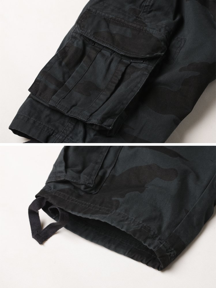 AKARMY Men's Camo Cargo Shorts - Tactical Outdoor Shorts with Multiple Pockets, Breathable Cotton, No Belt Needed | Perfect for Hiking, Camping & Casual Wear