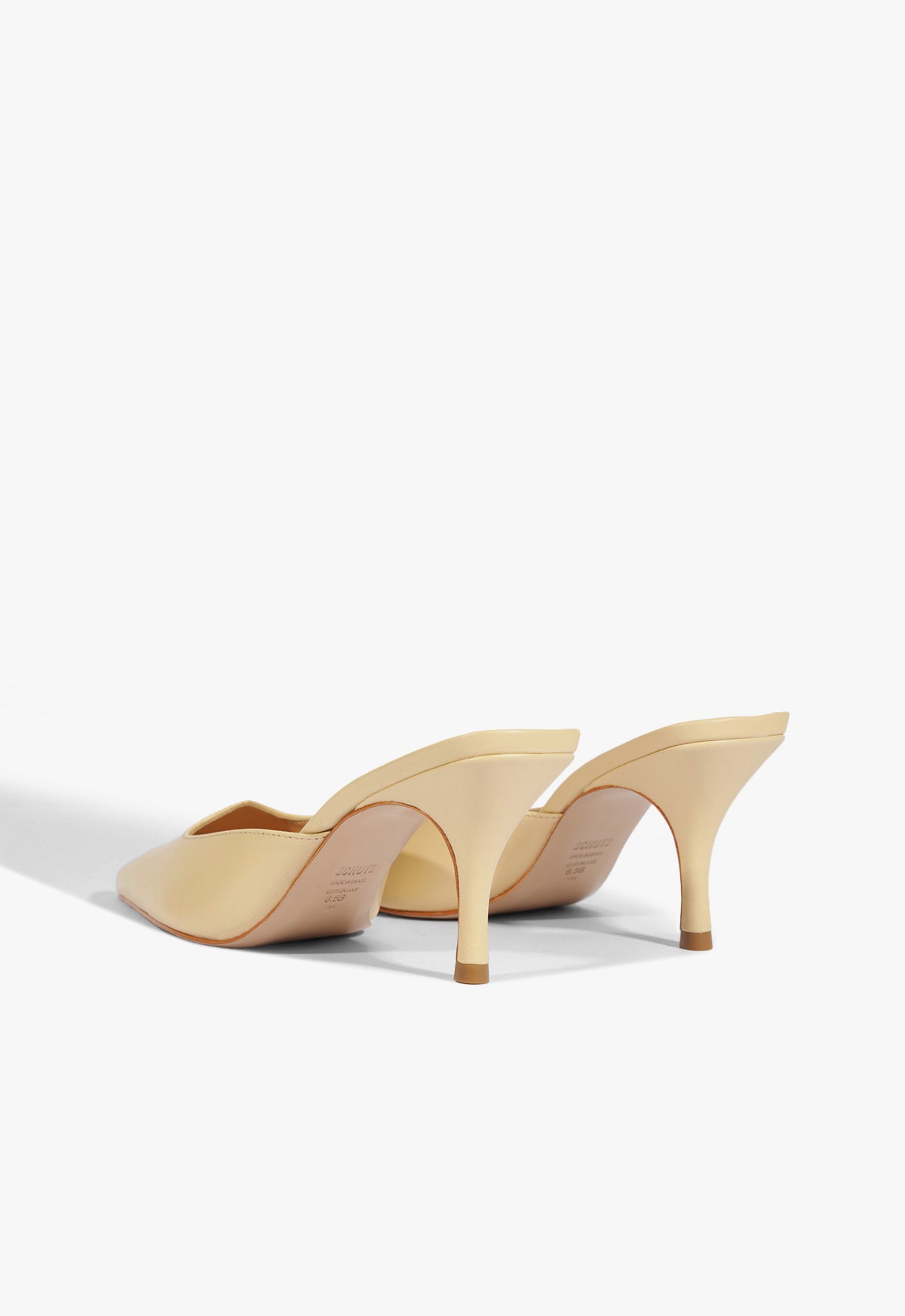 Buffy Mid Heel Stiletto Pumps for Women - Beige Pointed Toe Dress Shoes for Office, Party & Evening Wear